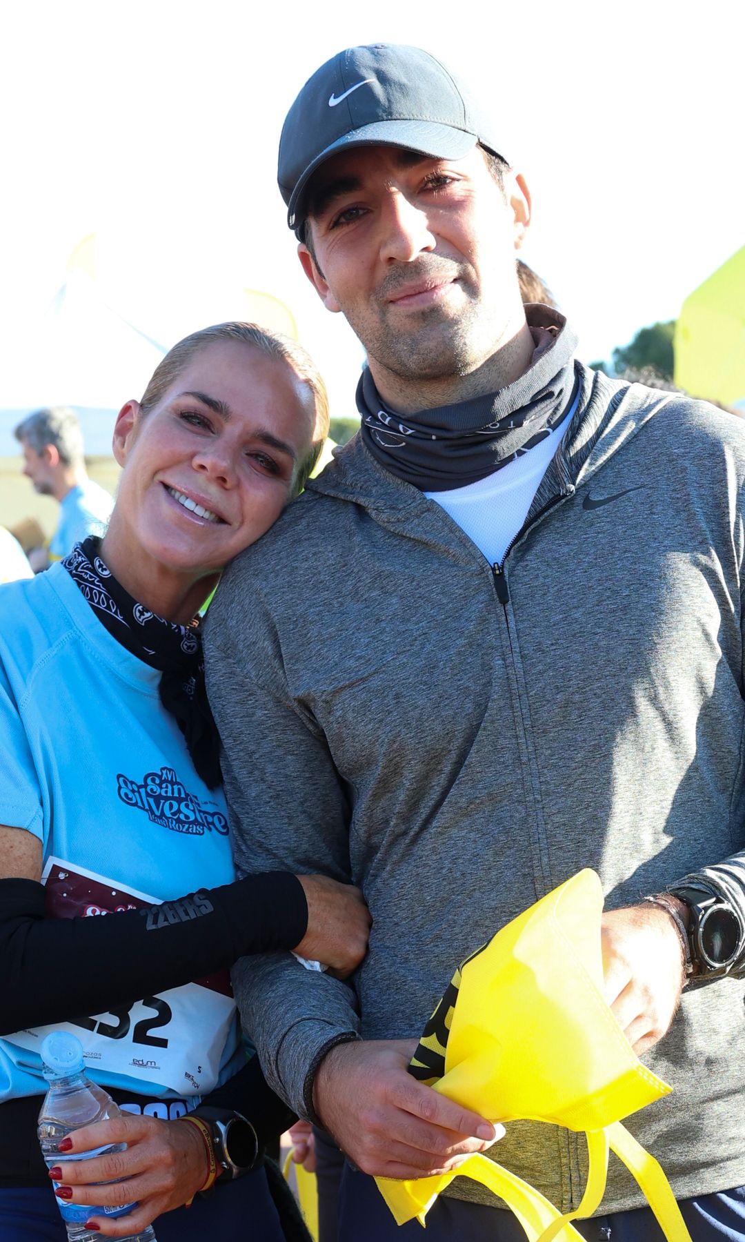 Amelia Bono y su novio en la San Silvestre de Las Rozas