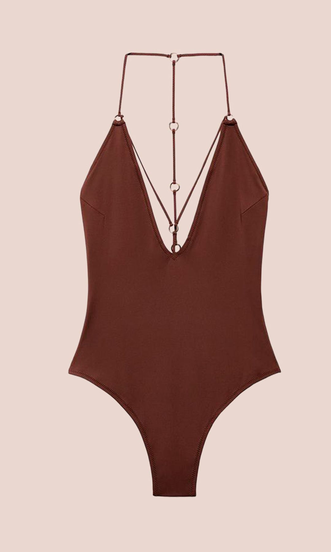 Bañador liso arandelas (29,95 euros), de Zara
