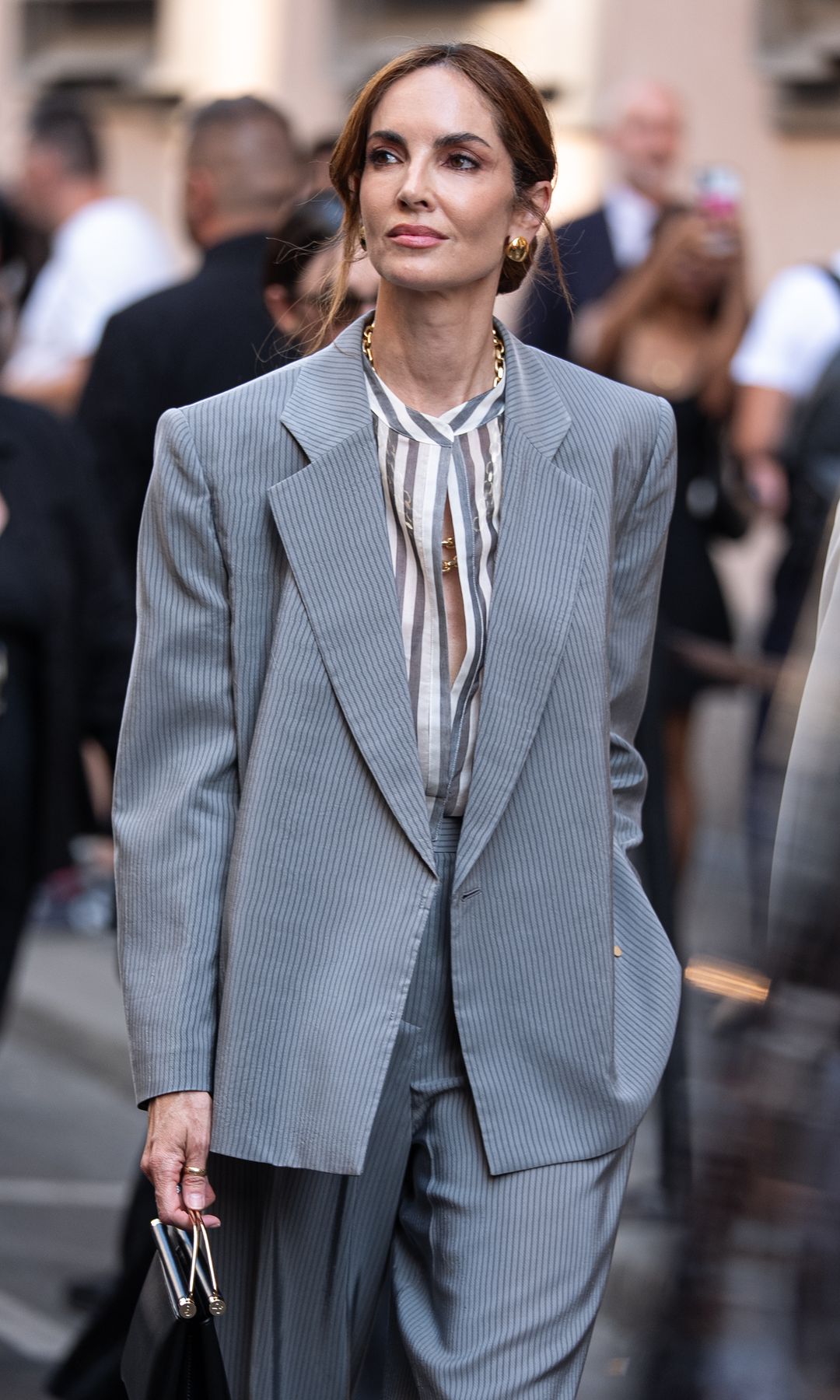 Eugenia Silva en el desfile de Armani en Milán