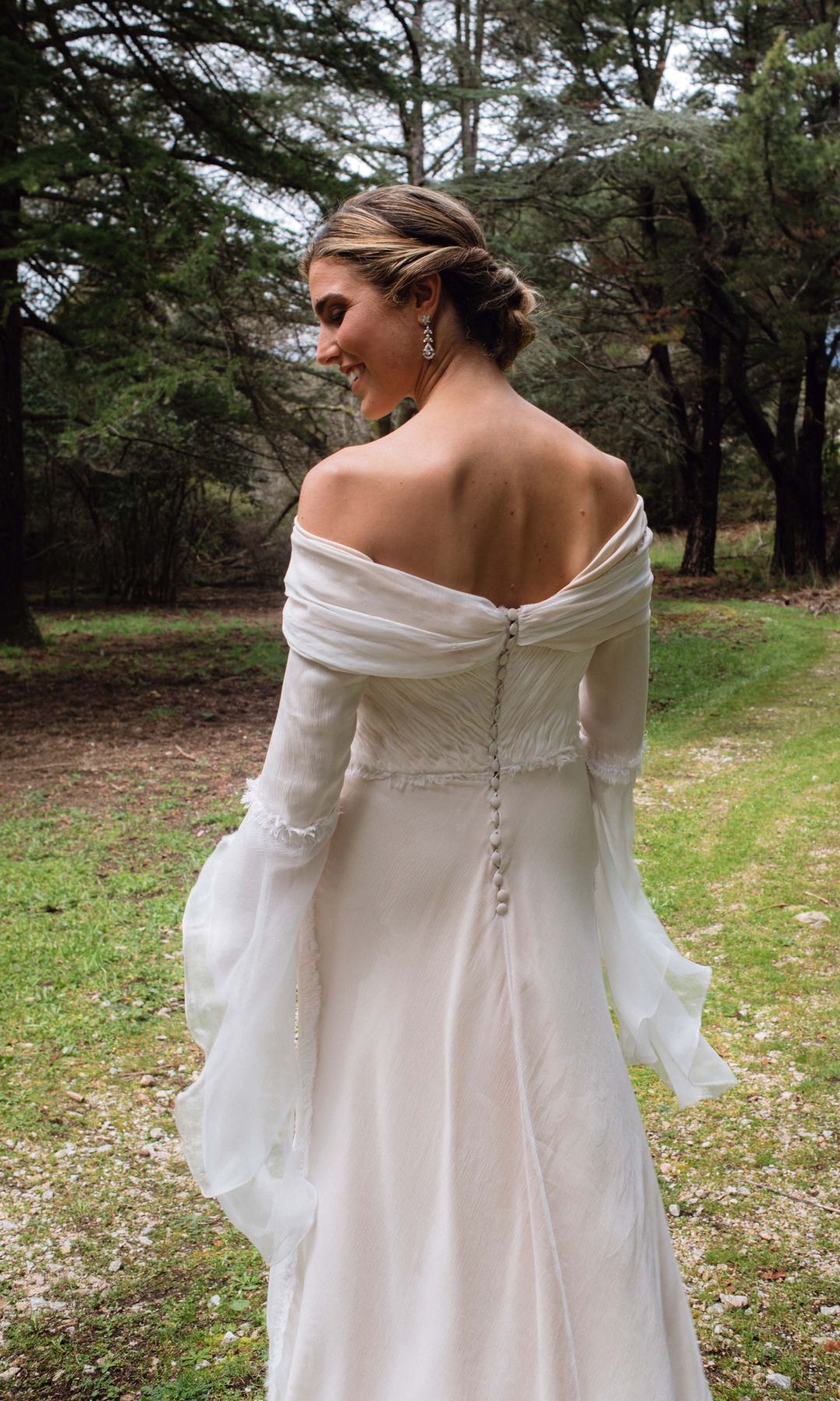 Novia con vestido de Matelier, boda en Madrid