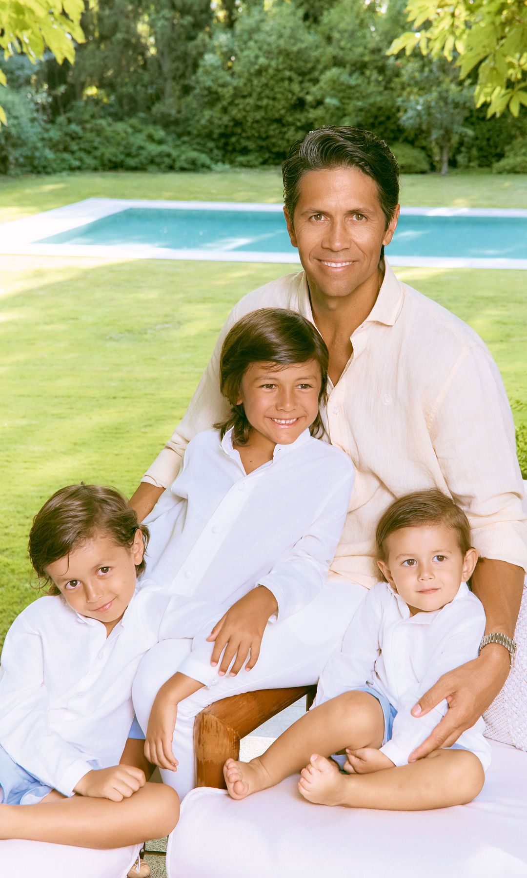 Fernando Verdasco junto a sus hijos