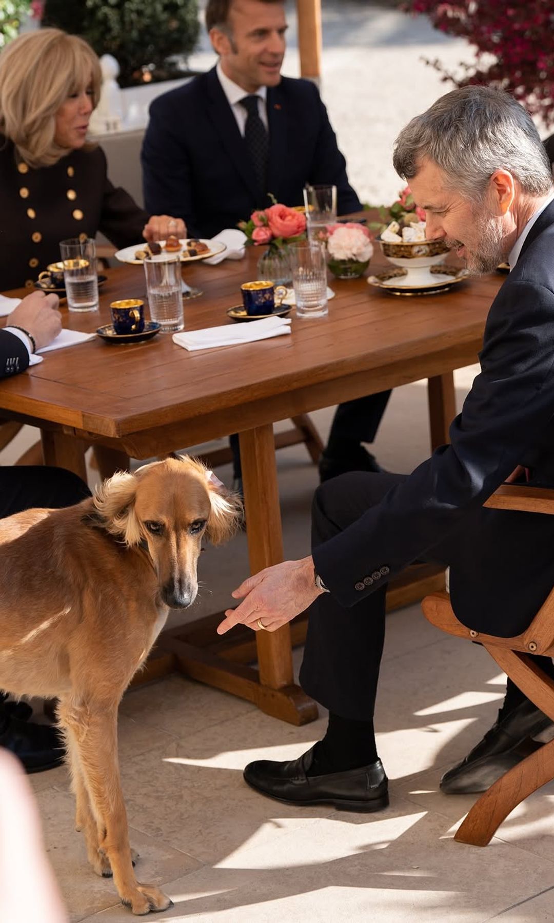 Federico de Dinamarca en el Palacio del Elíseo en visita oficial