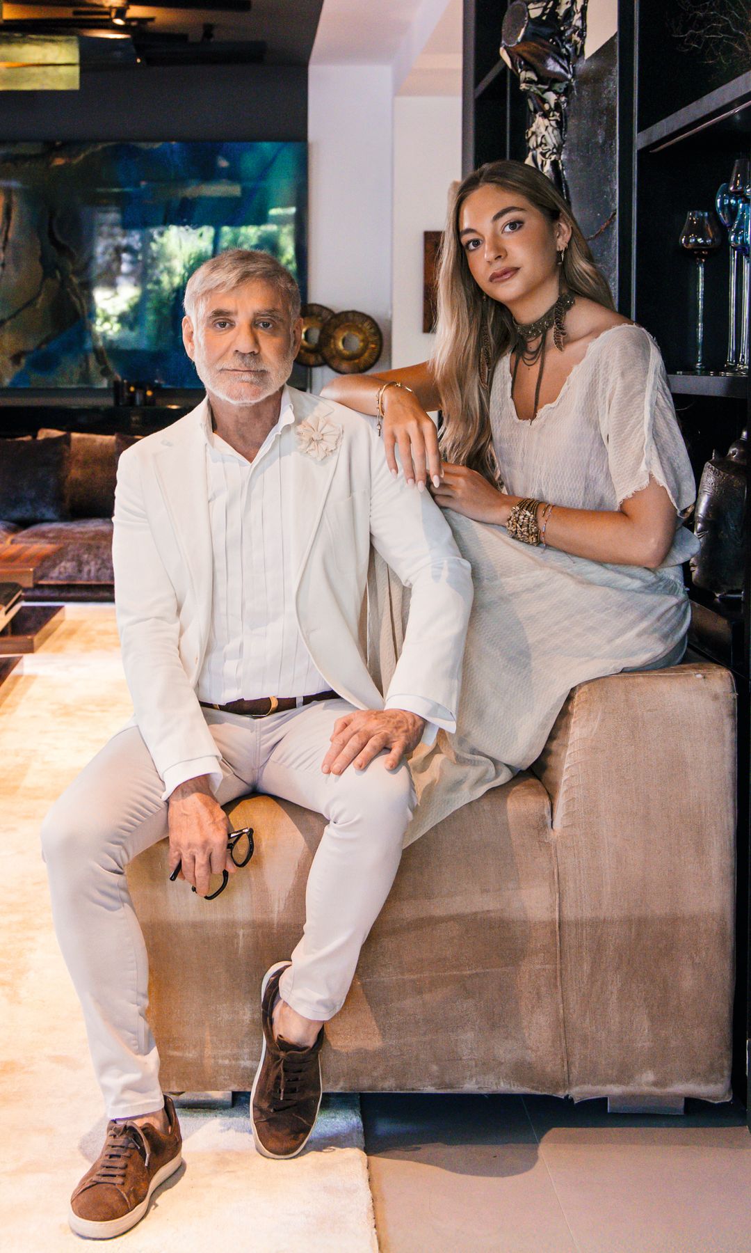 Joaquín Torres con su sobrina Catalina Zannetty Torres