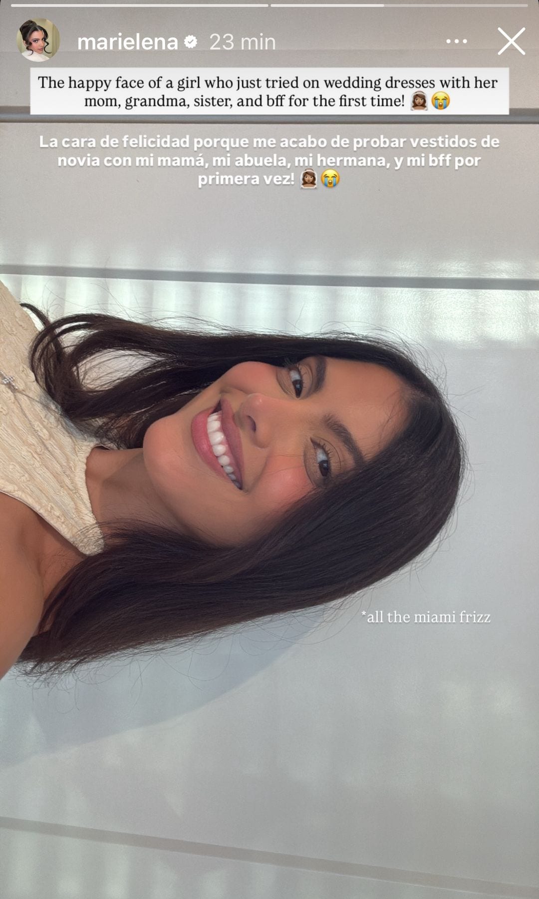 Marielena Dávila se prepara para su próxima boda.