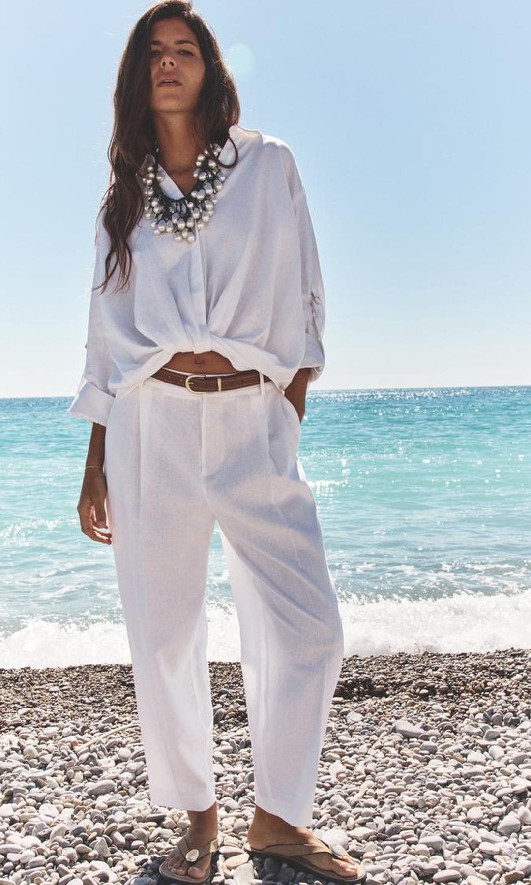conjunto blanco de lino