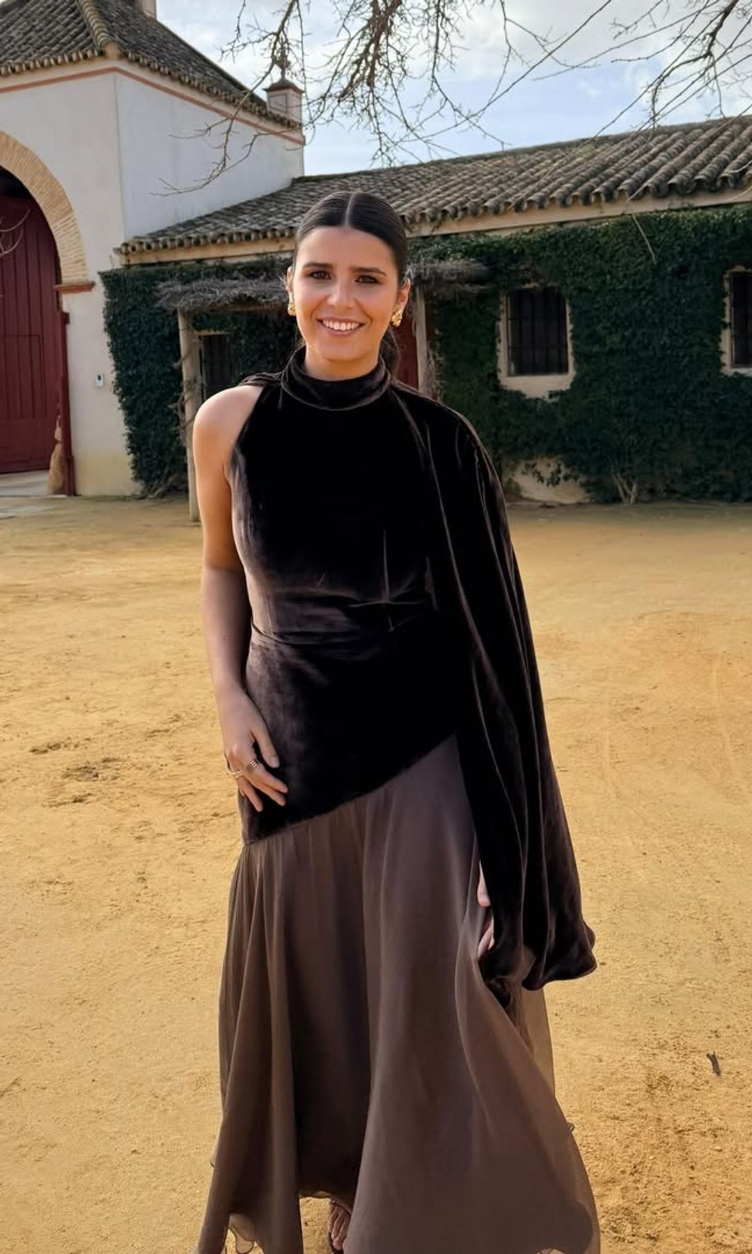 Cayetana Rivera, en la boda de Eugenia González Serna y Juan Molina Ponce en Sevilla (enero de 2026)