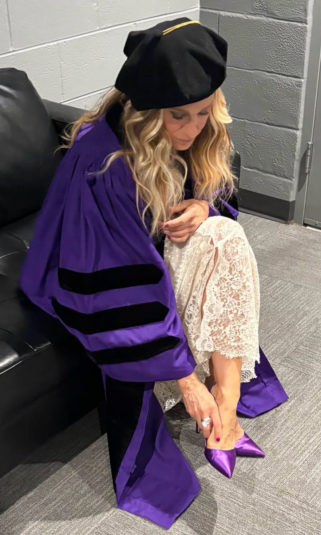 Sarah Jessica Parker en su graduación