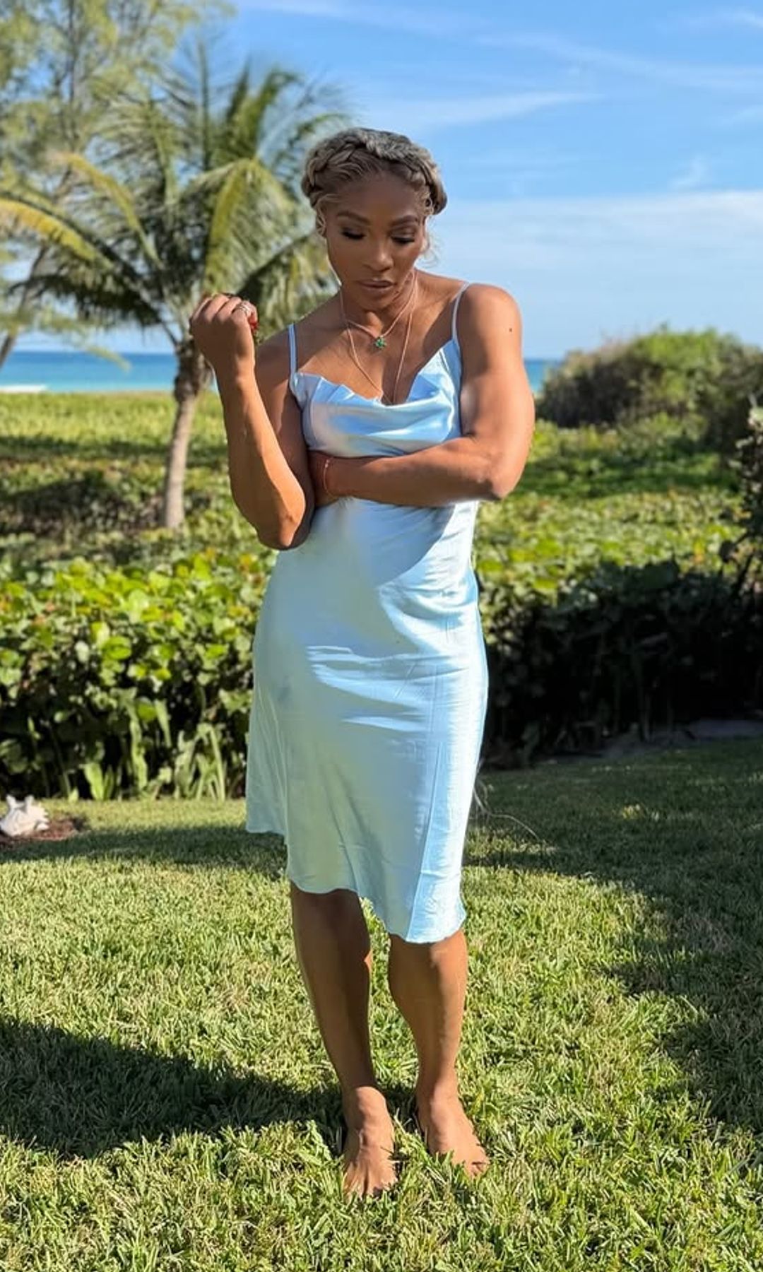 Serena Williams en el jardín