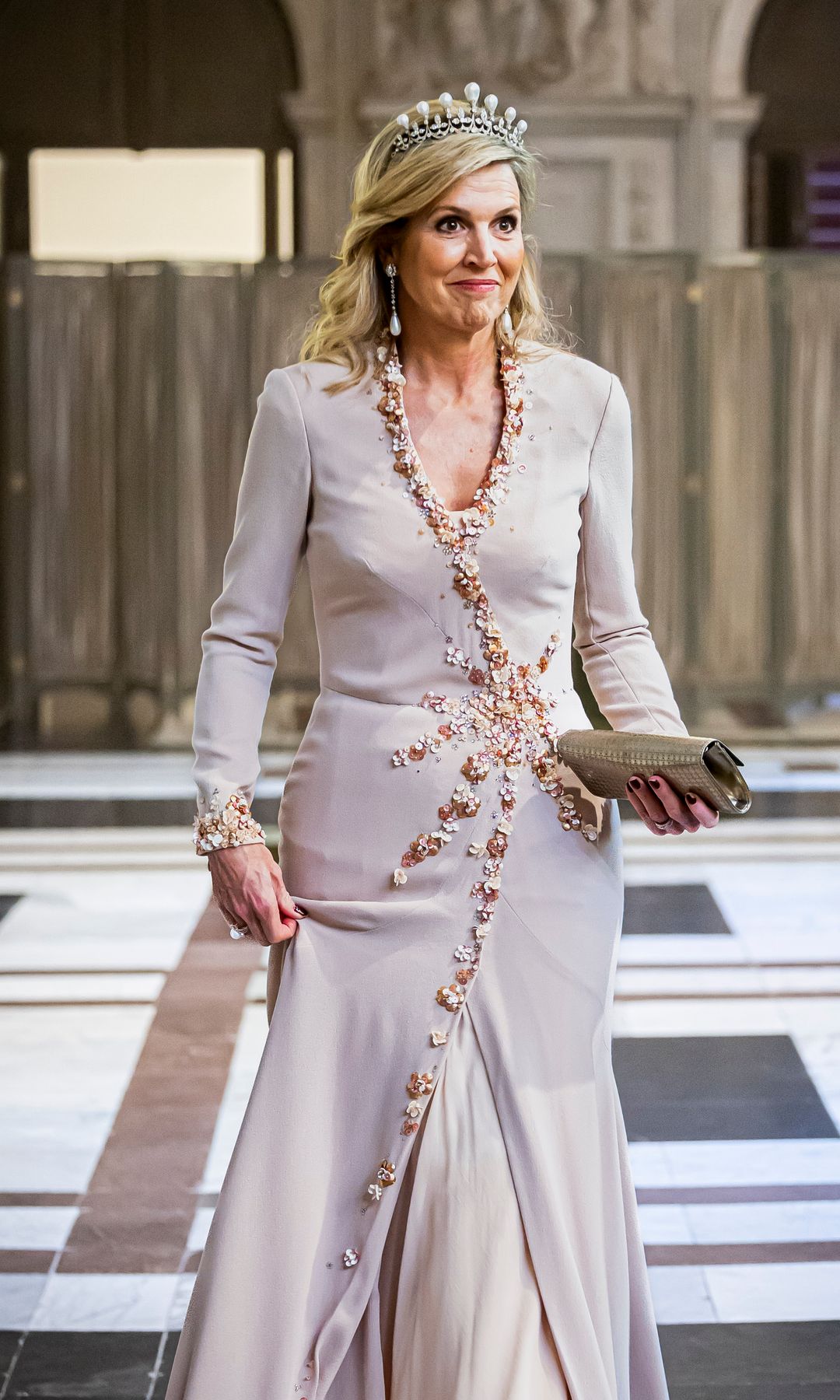 La reina Máxima recupera un vestido de gala de 2010 en la recepción al Cuerpo Diplomático
