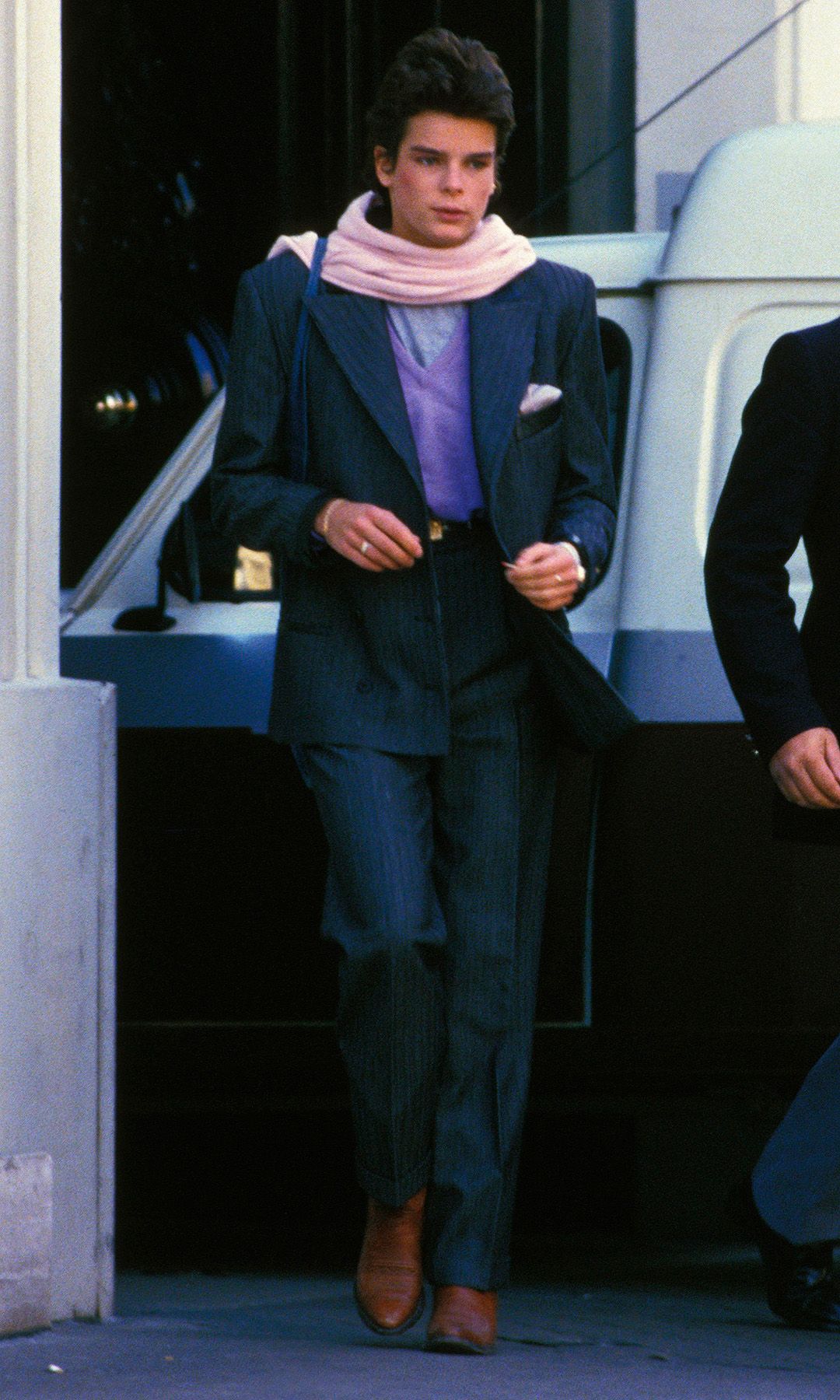 Estefanía de Mónaco con traje y botas (1984)