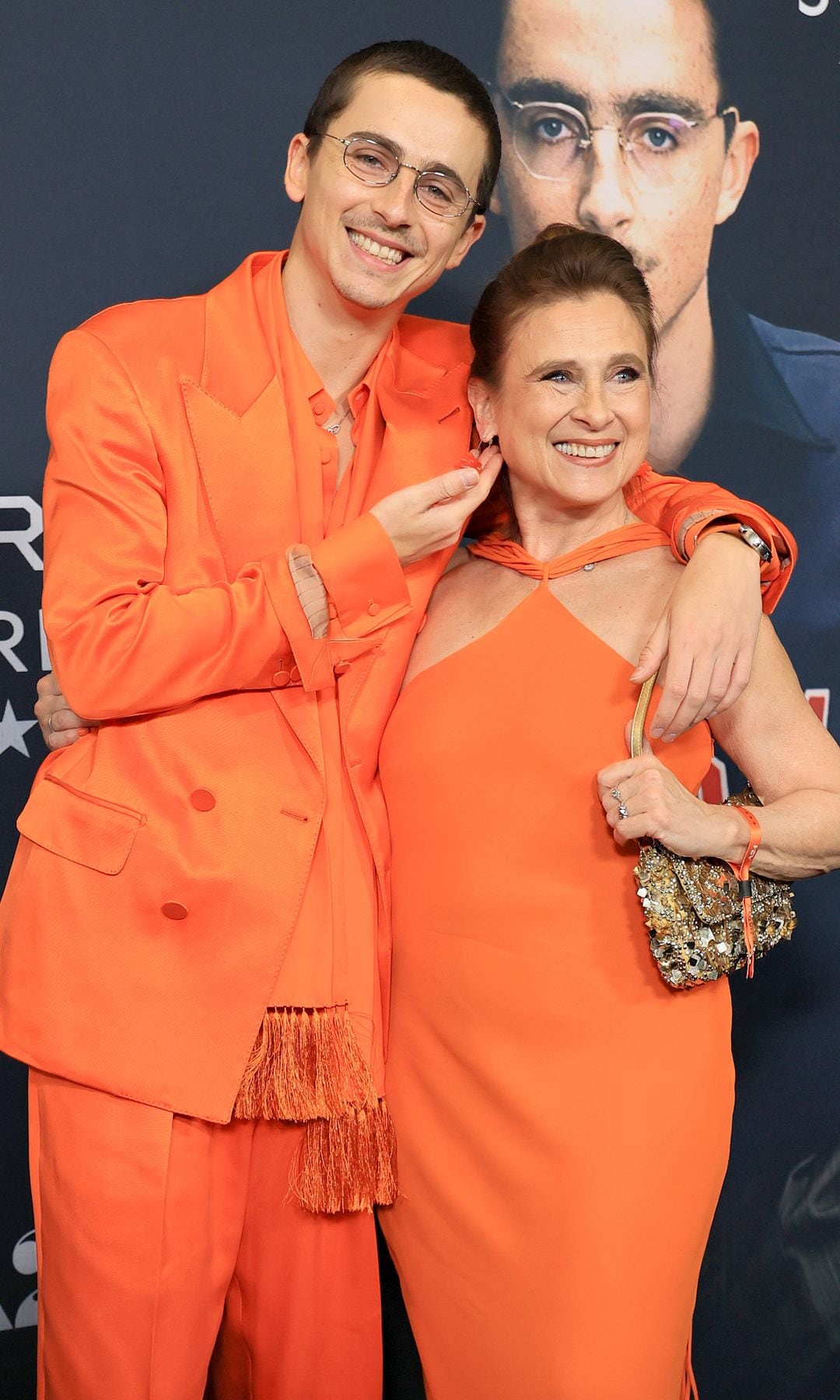 Timothée Chalamet con su mamá, Nicole Flender