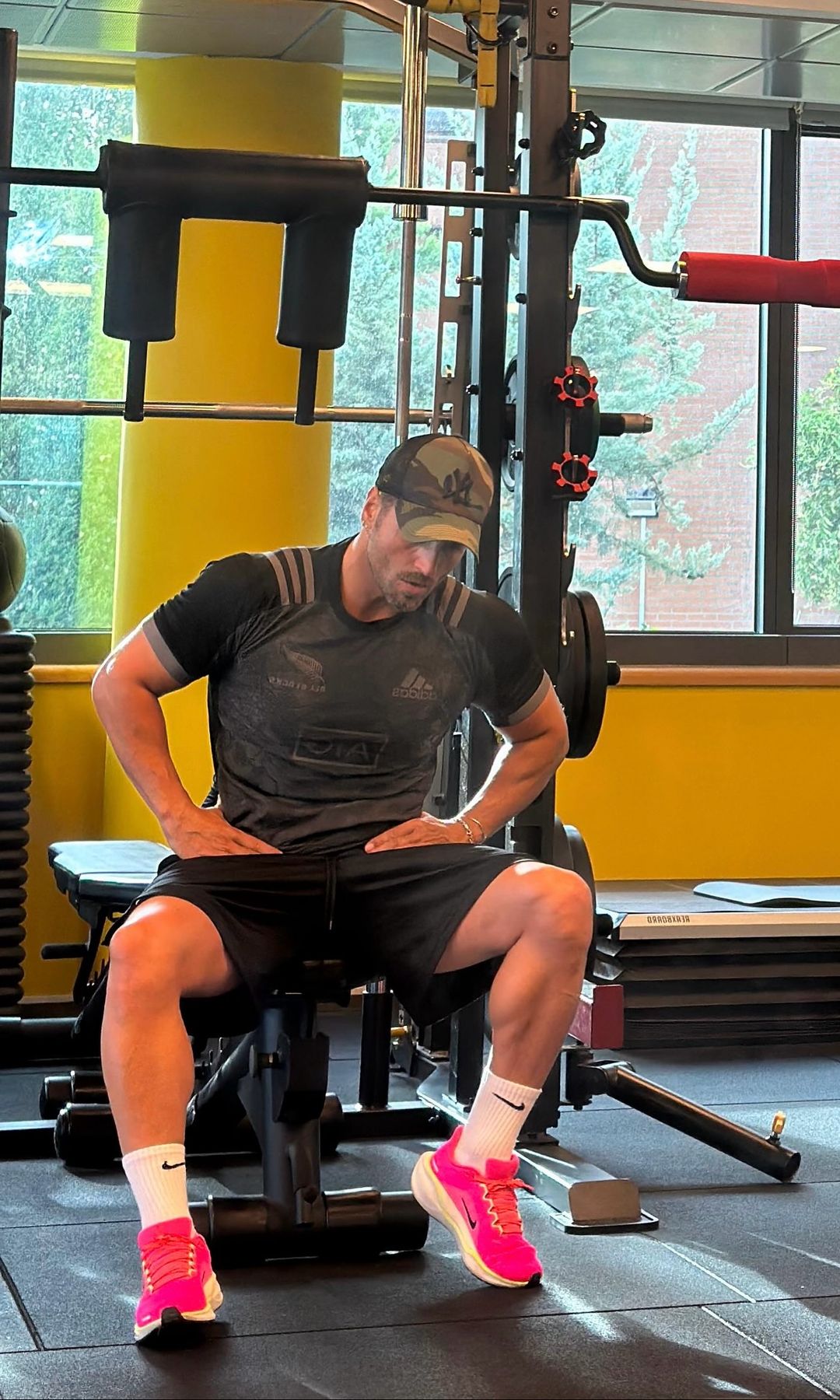 David Bustamante en el gimnasio