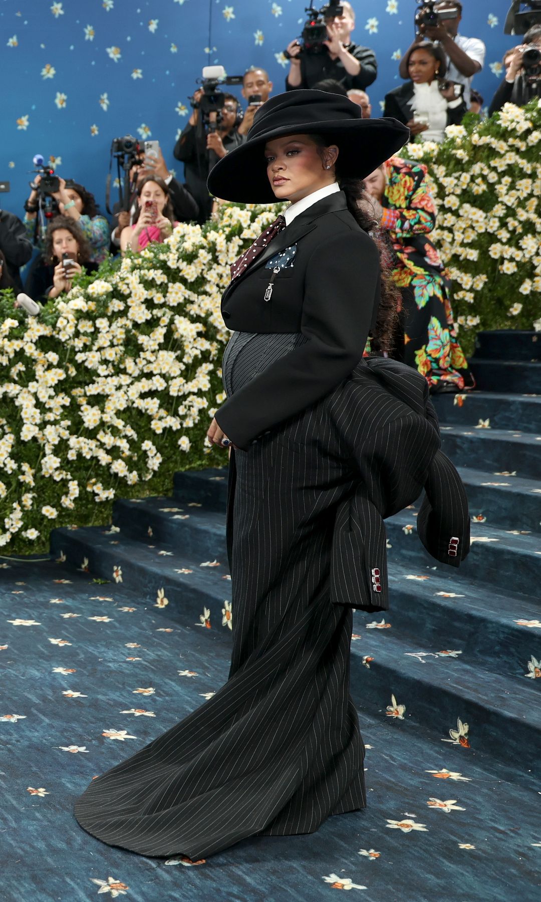 NEW YORK, NEW YORK - MAY 05: Rihanna attends the 2025 Met Gala Celebrating "Superfine: Tailoring Black Style" at Metropolitan Museum of Art on May 05, 2025 in New York City. (Photo by Michael Loccisano/GA/The Hollywood Reporter via Getty Images)