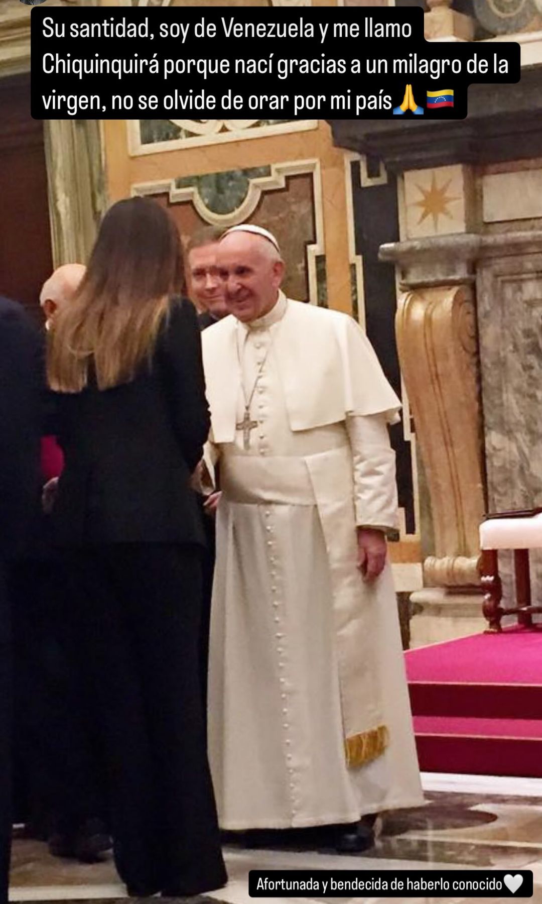 'Chiqui' Delgado y la vez que conoció al Papa Francisco