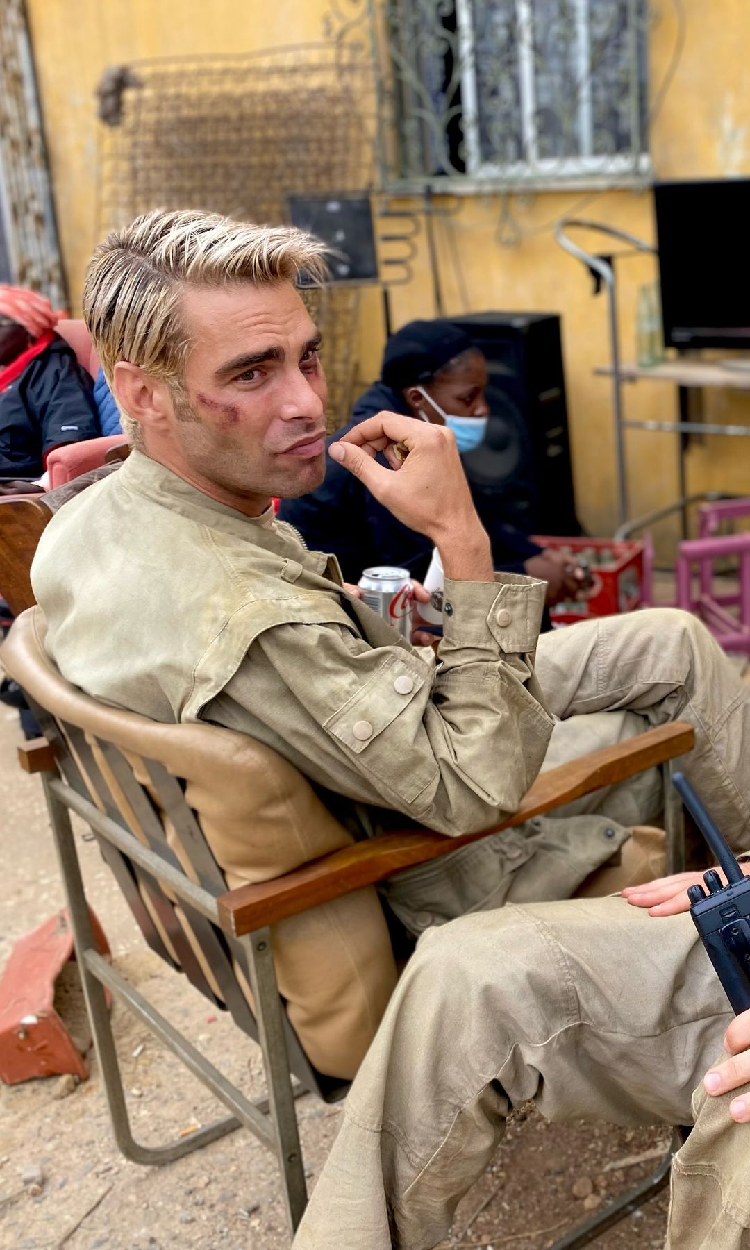 Jon Kortajarena en el rodaje de la película de 'heart of stone'