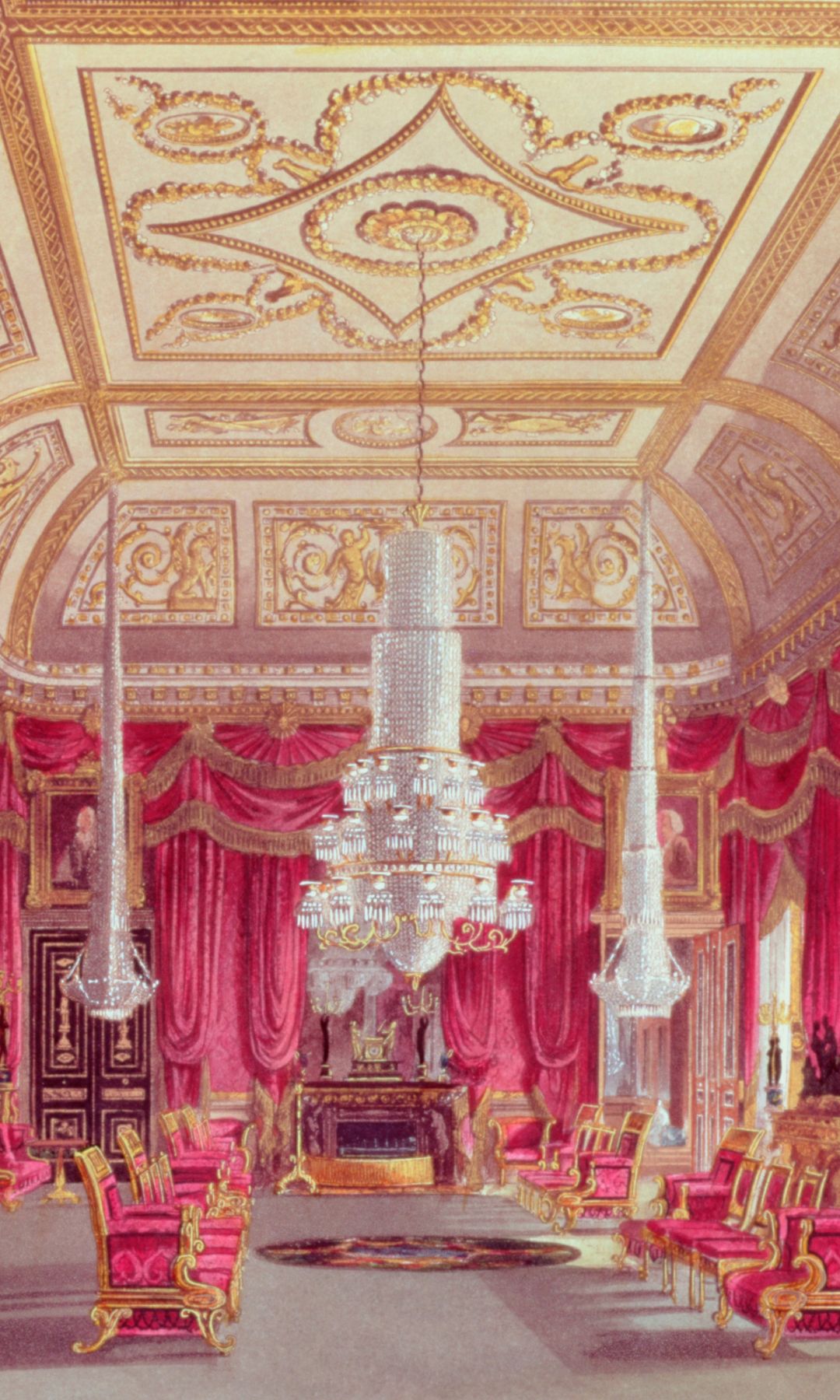 El Salón Carmesí de Carlton House, donde tuvo lugar la boda