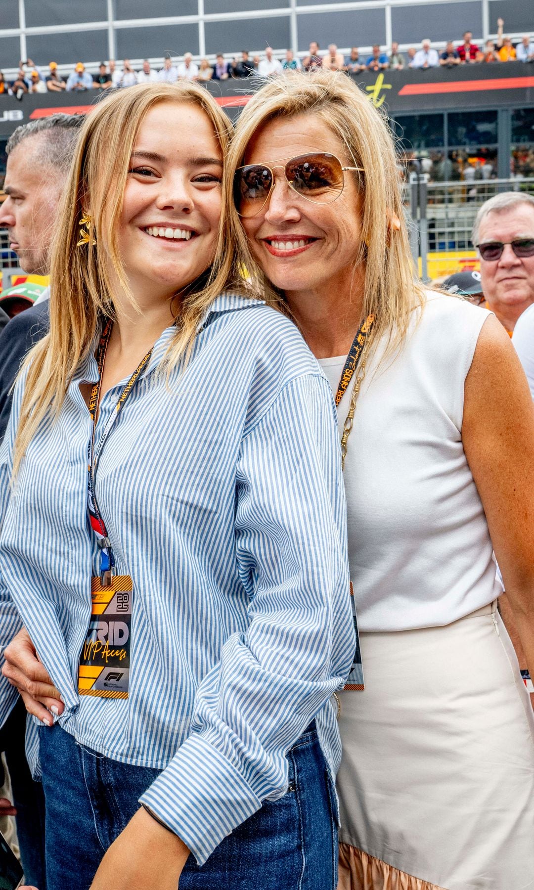 Ariane de Holanda y su madre, la reina Máxima, en el Gran Premio de Fórmula 1 de los Países Bajos en Zandvoort 2025