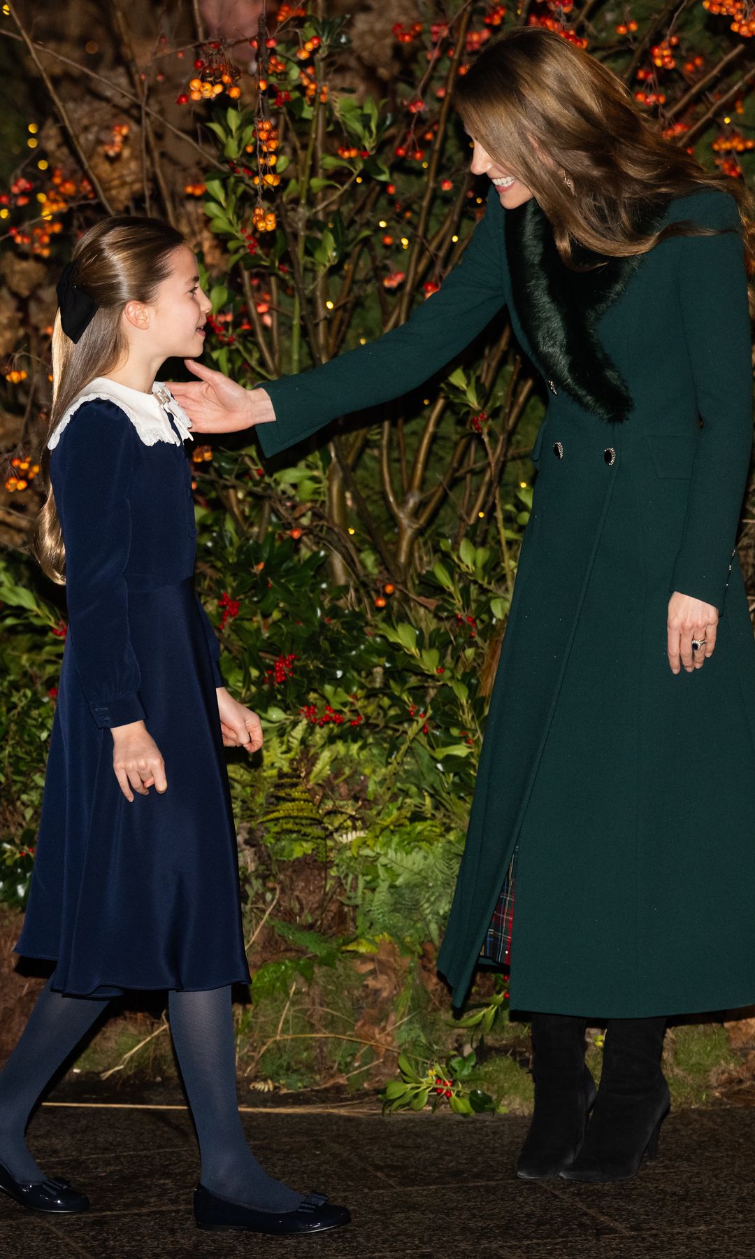 Kate Middleton y la princesa Charlotte en el concierto de Navidad de 2025