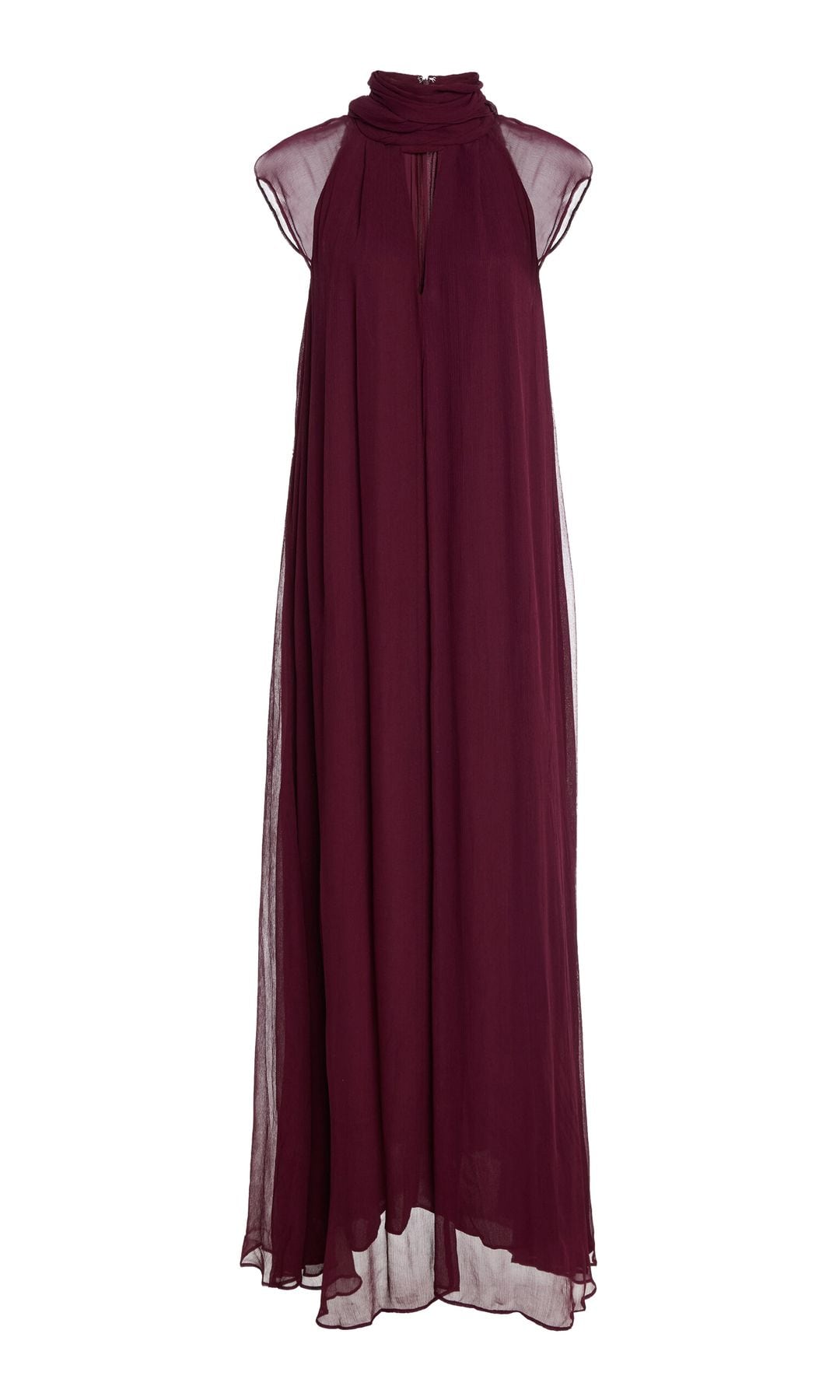 Vestido largo de chifón (750 €), de Staud