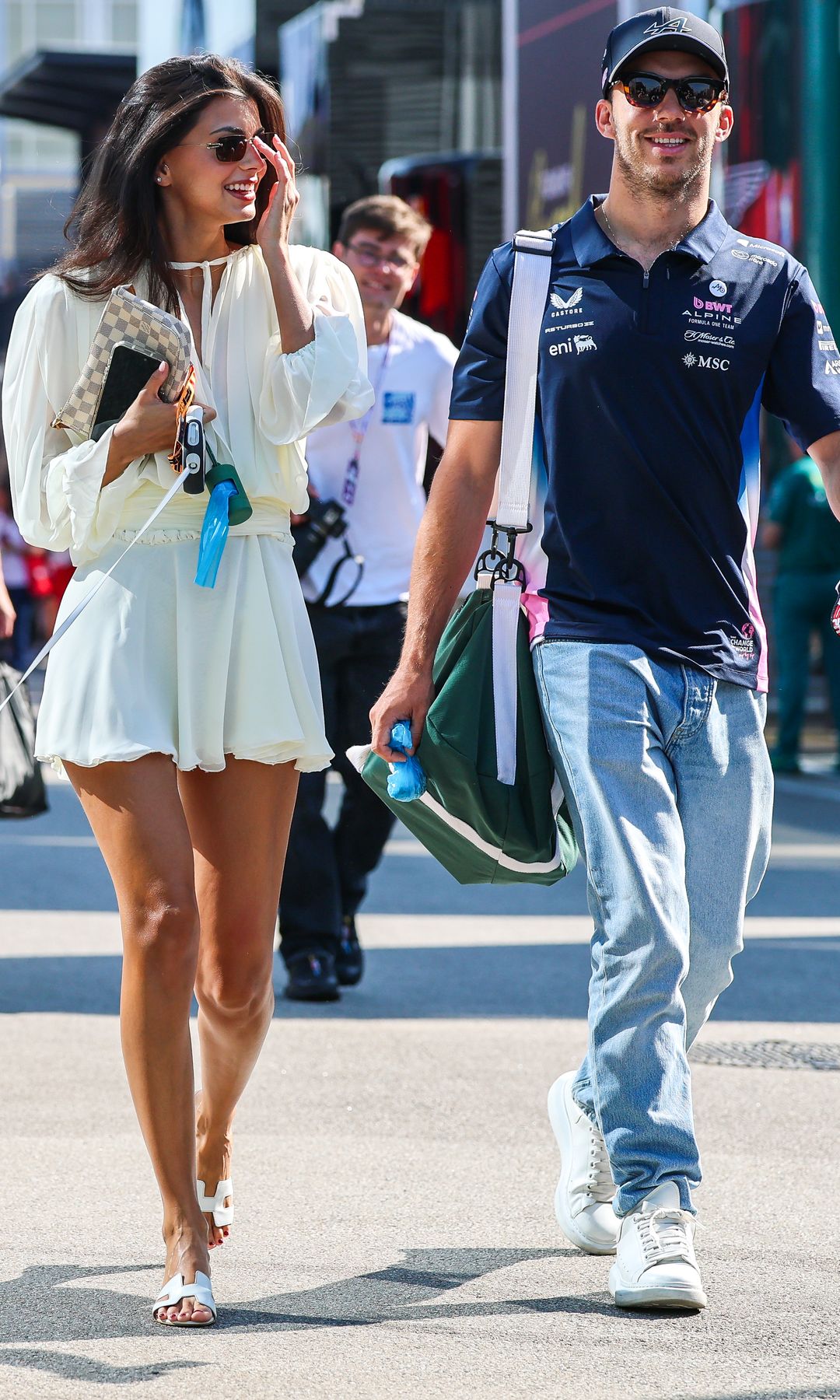 Grand Prix Barcelona 2025 Pierre Gasly y Francisca Cerqueira 