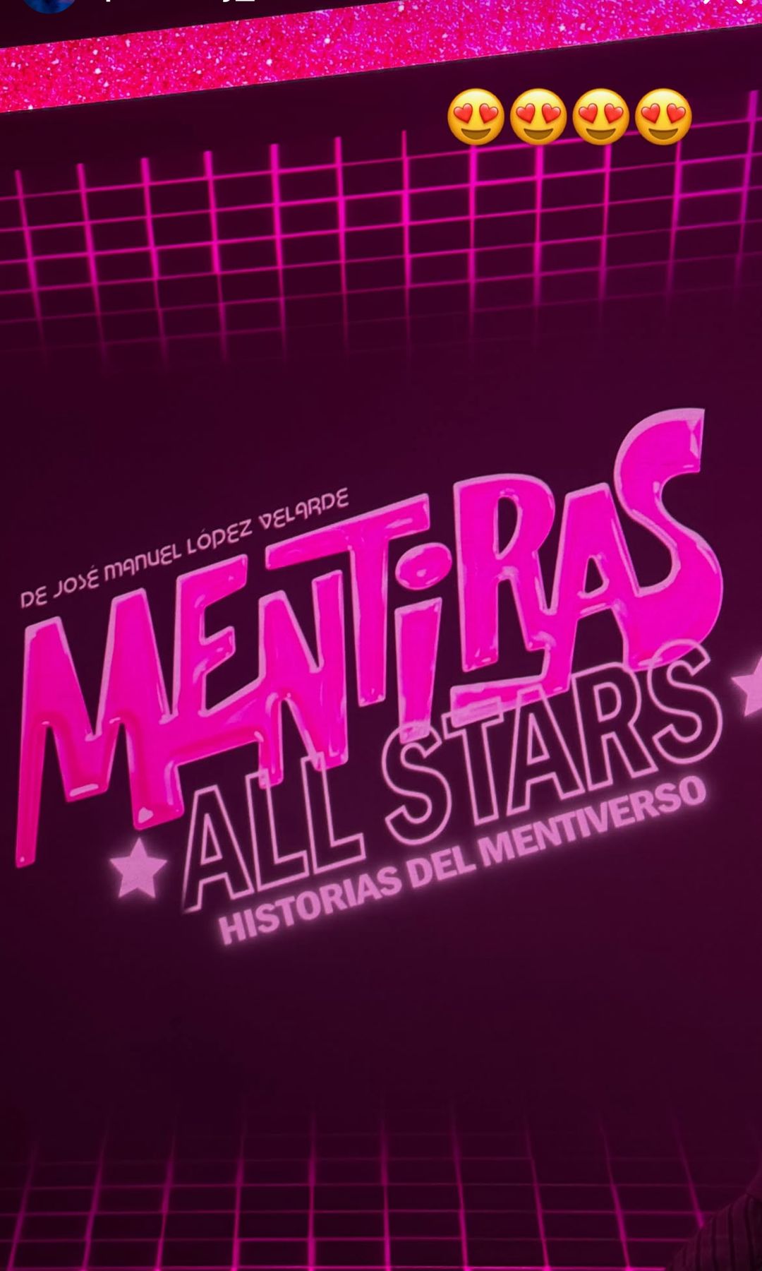 Paola Dalay, emocionada por ver el musical de 'Mentiras All Stars'.