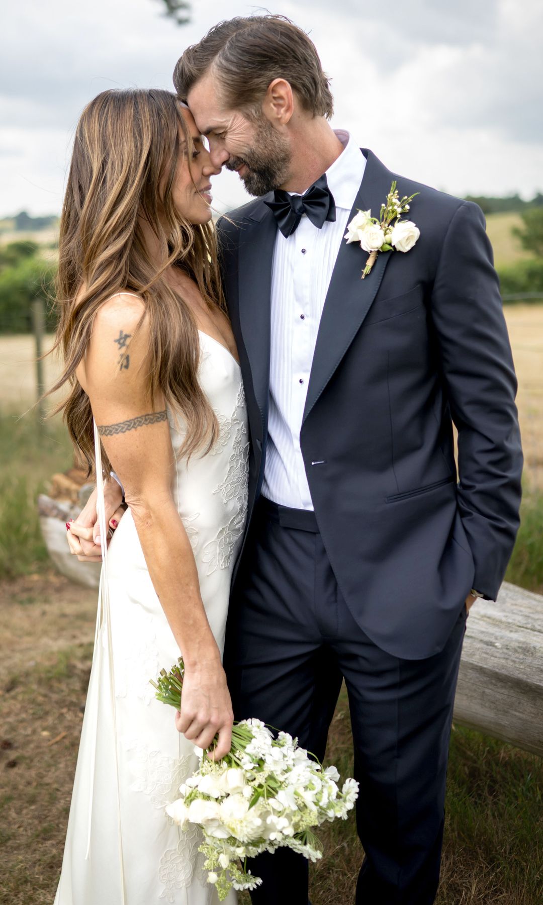 Un retrato romántico de los recién casados