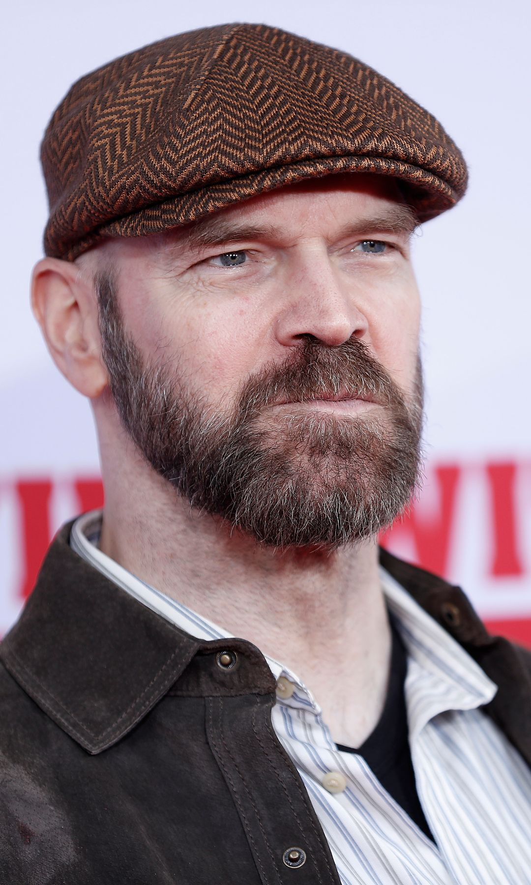 El actor Tyler Mane de X-Men posando en un photocall
