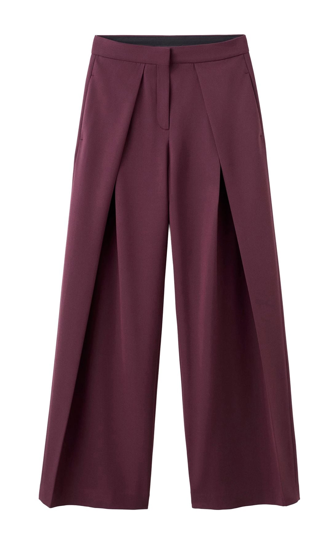 Pantalón ancho con pinzas (49,99 €), de Mango