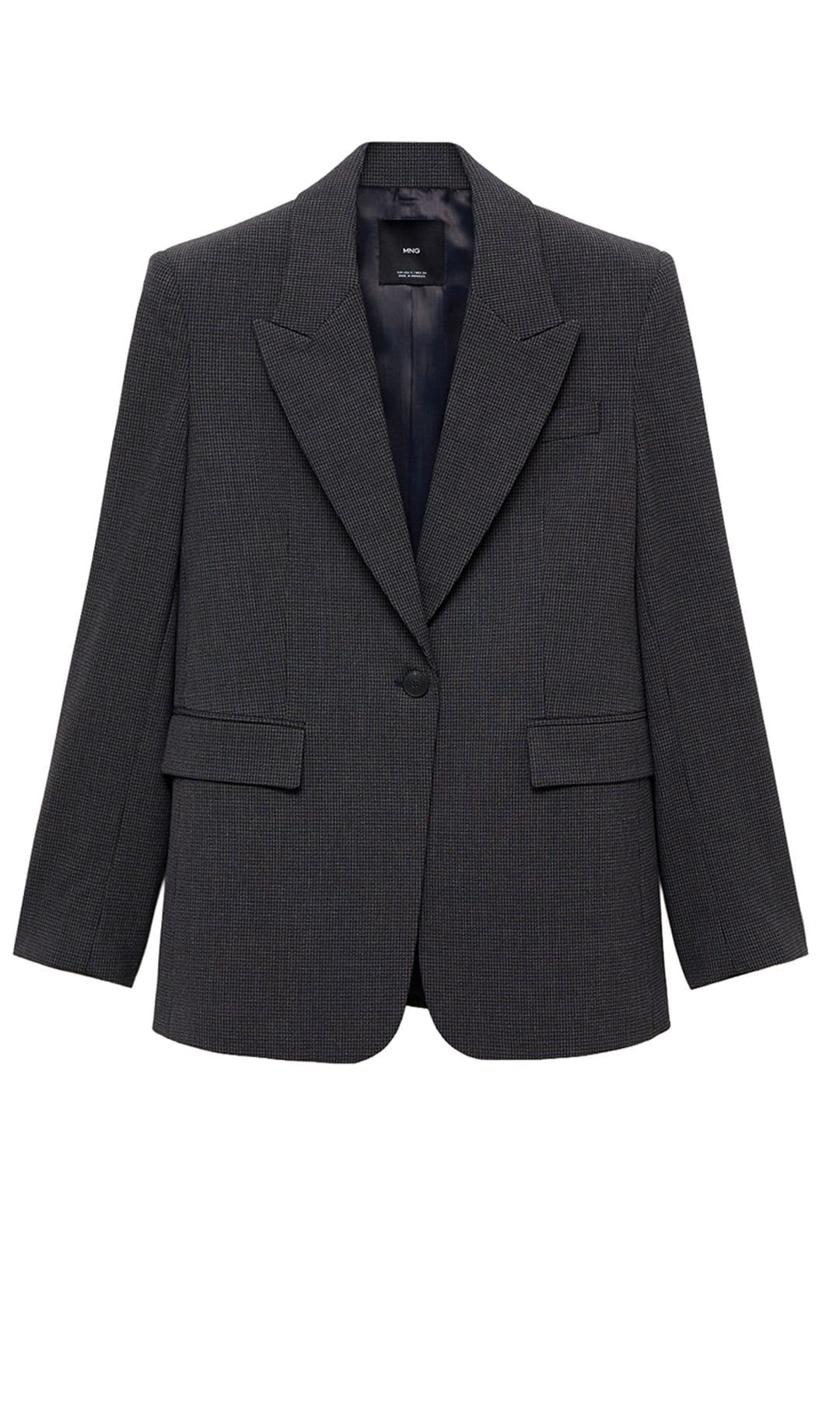 Blazer Príncipe de Gales (69,99 €), de Mango