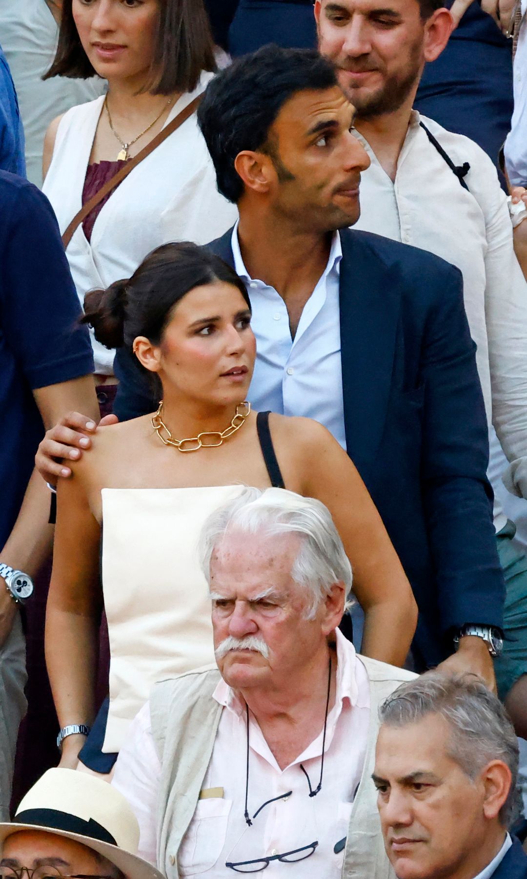 Cayetana Rivera y Manu Vega viendo la corrida de toros de la Feria de San Isidro en la plaza de Las Ventas, a 29 de mayo de 2025, en Madrid (España)

Jose Velasco / Europa Press
CORRIDA;TOROS;PLAZA
29/5/2025
