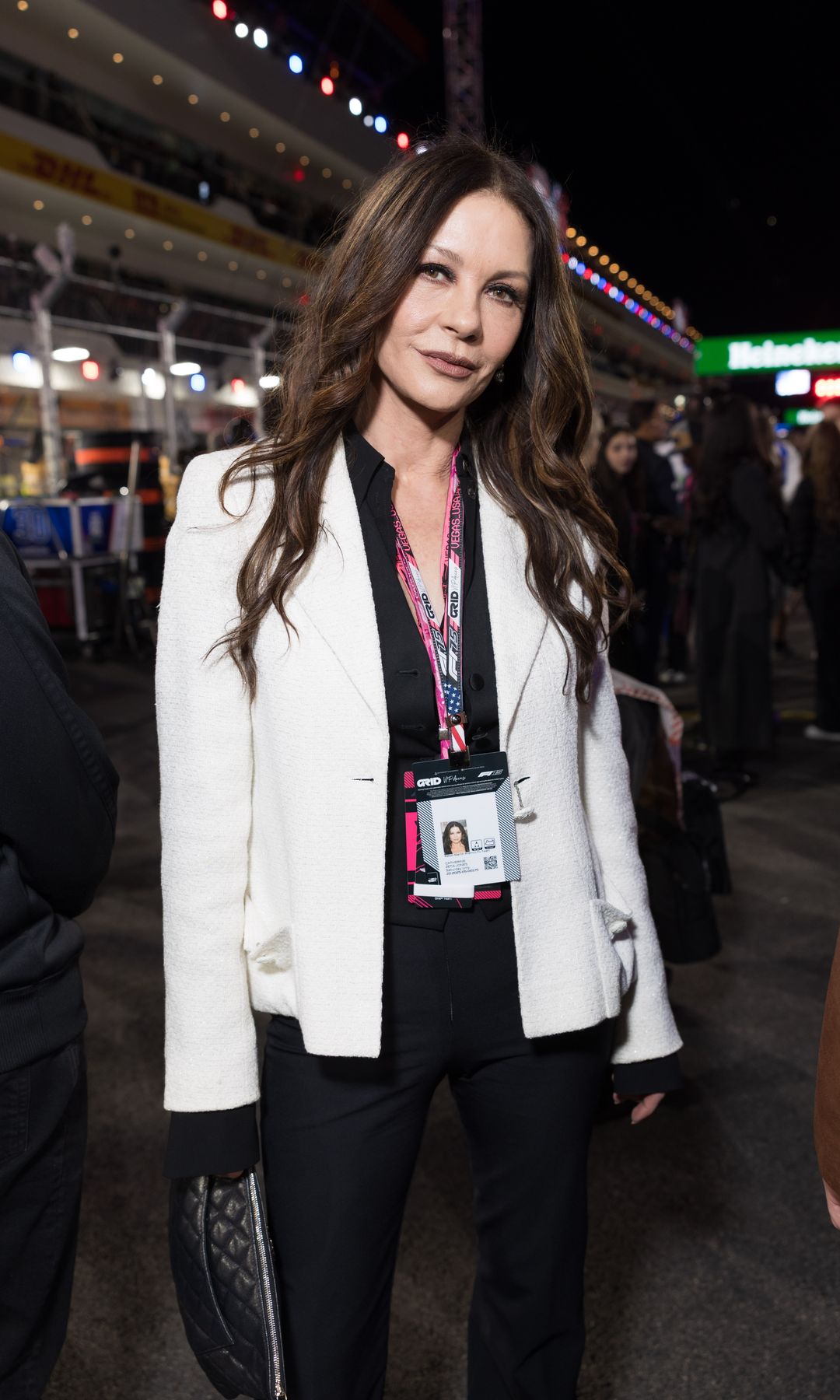 Catherine Zeta-Jones llegó acompañada de su familia a la F1.