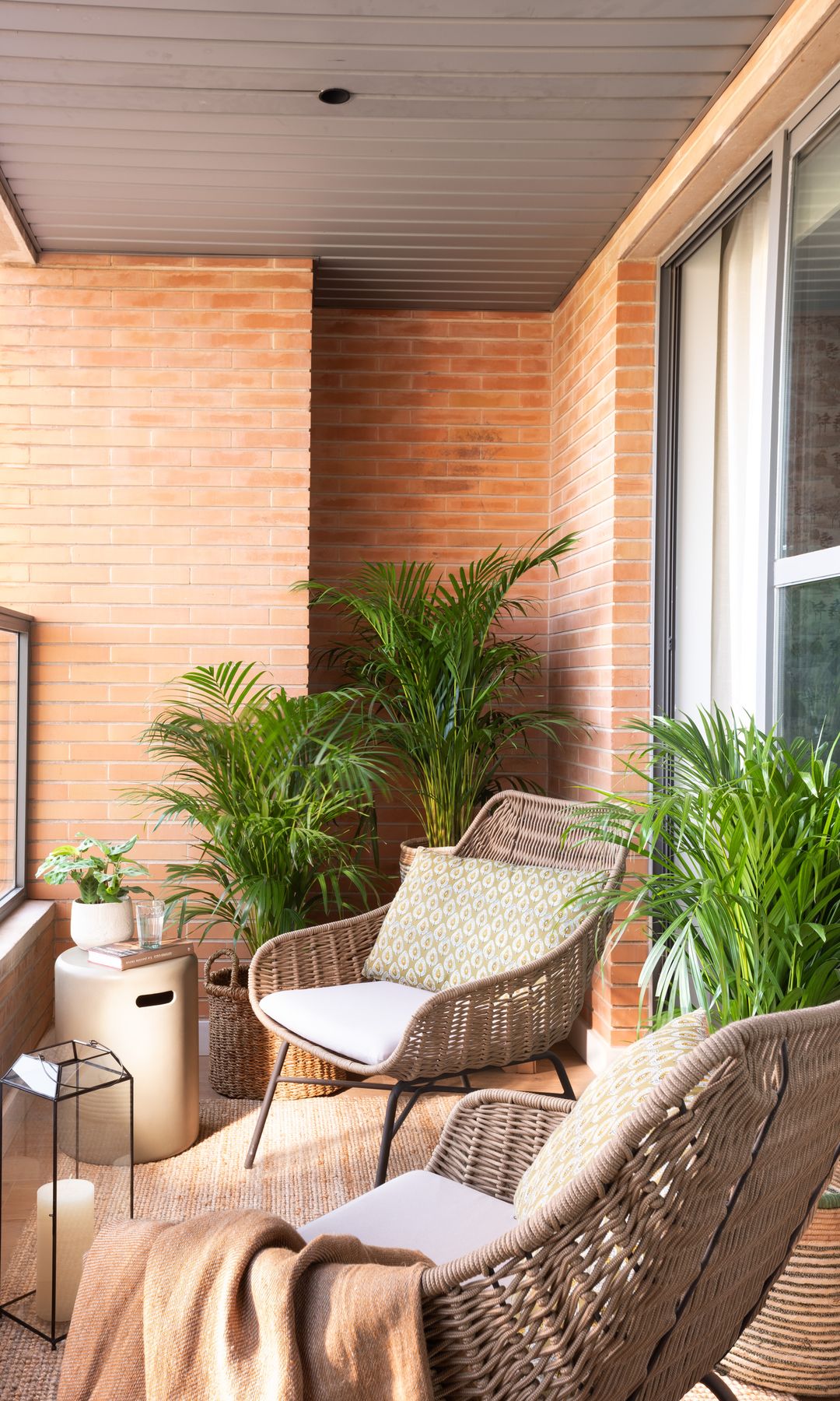 Terraza pequeña con plantas