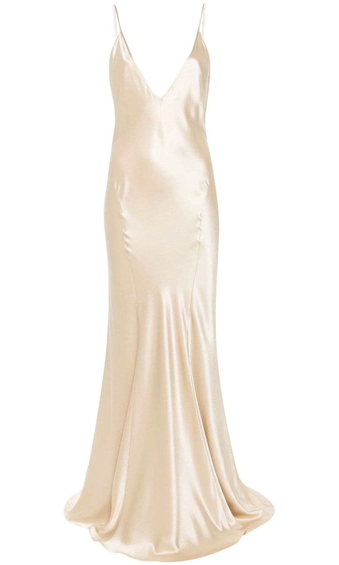 Vestido slip satinado (2.217 €), de Saint Laurent en Farfetch