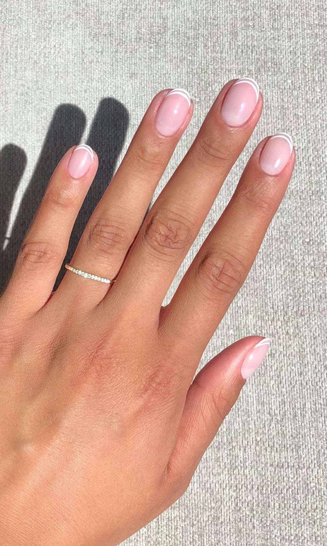 Manicura francesa doble