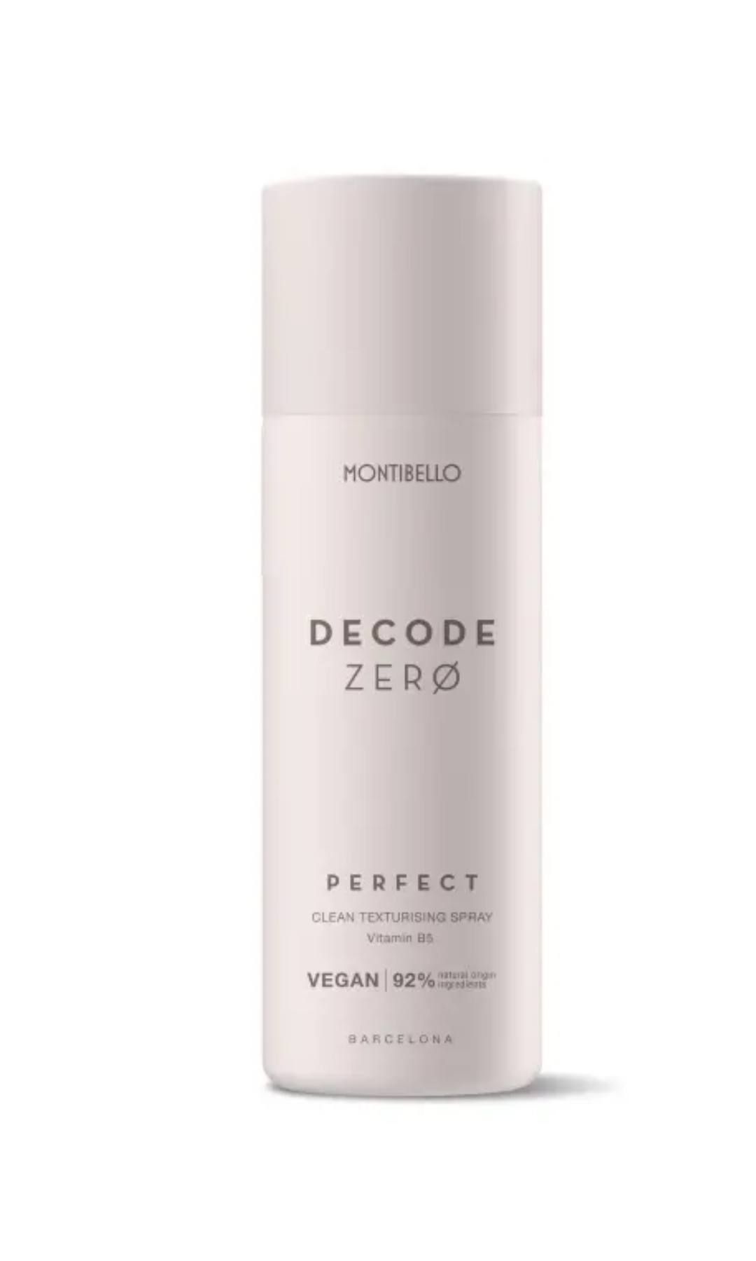 Decode Zero Perfect spray de limpieza & texturización (15,99€), Montibello 