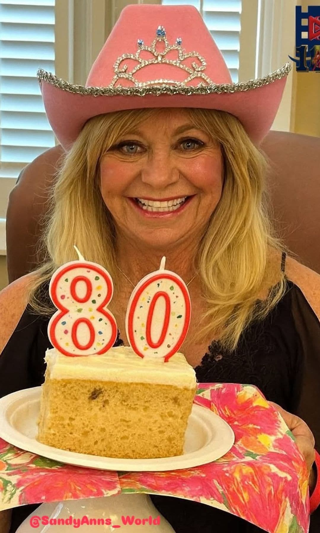 Goldie Hawn celebrando su 80 cumpleaños