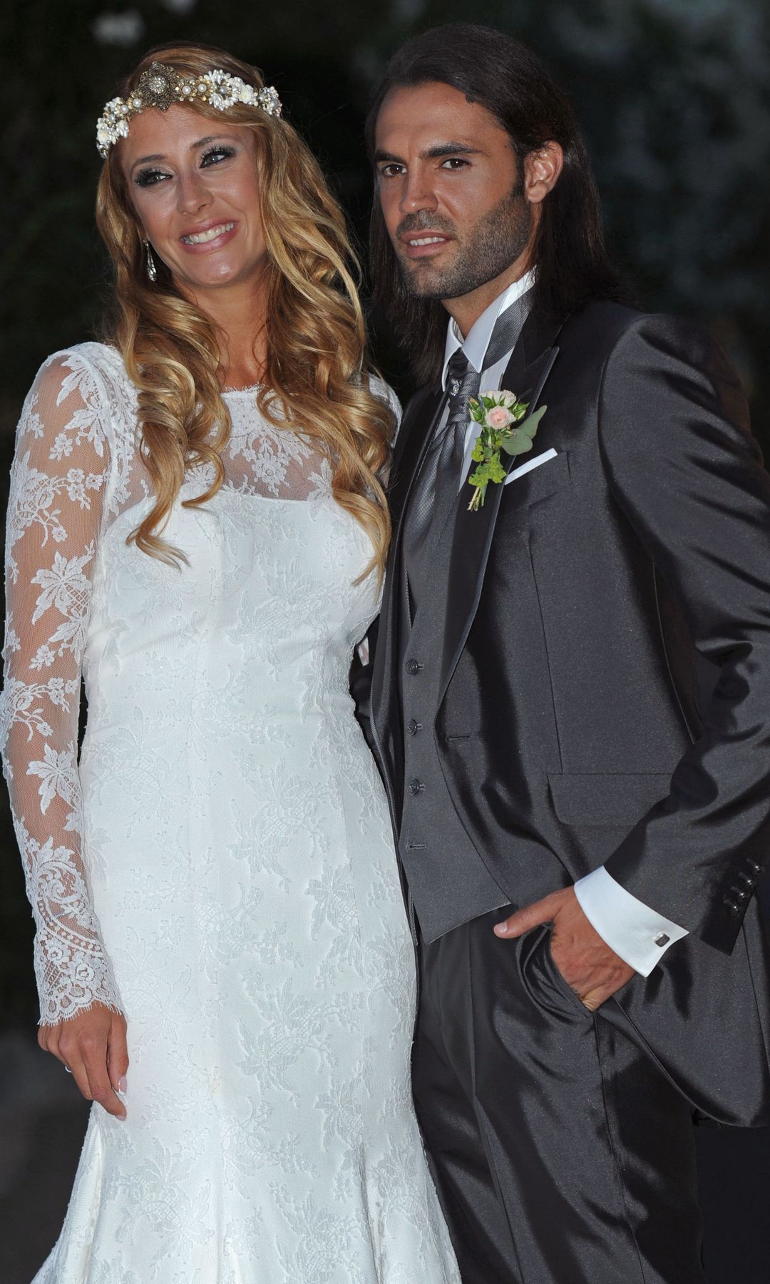 La modelo y ex Miss Elisabeth Reyes y el futbolista Sergio Sánchez durante el día de su boda en Málaga.
06/06/2014