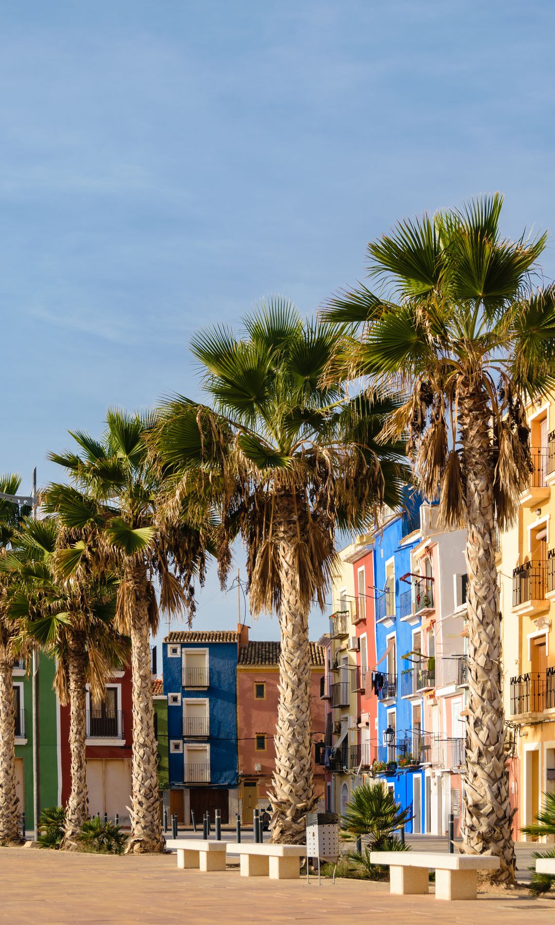 Fachadas de colores de Villajoyosa, Alicante