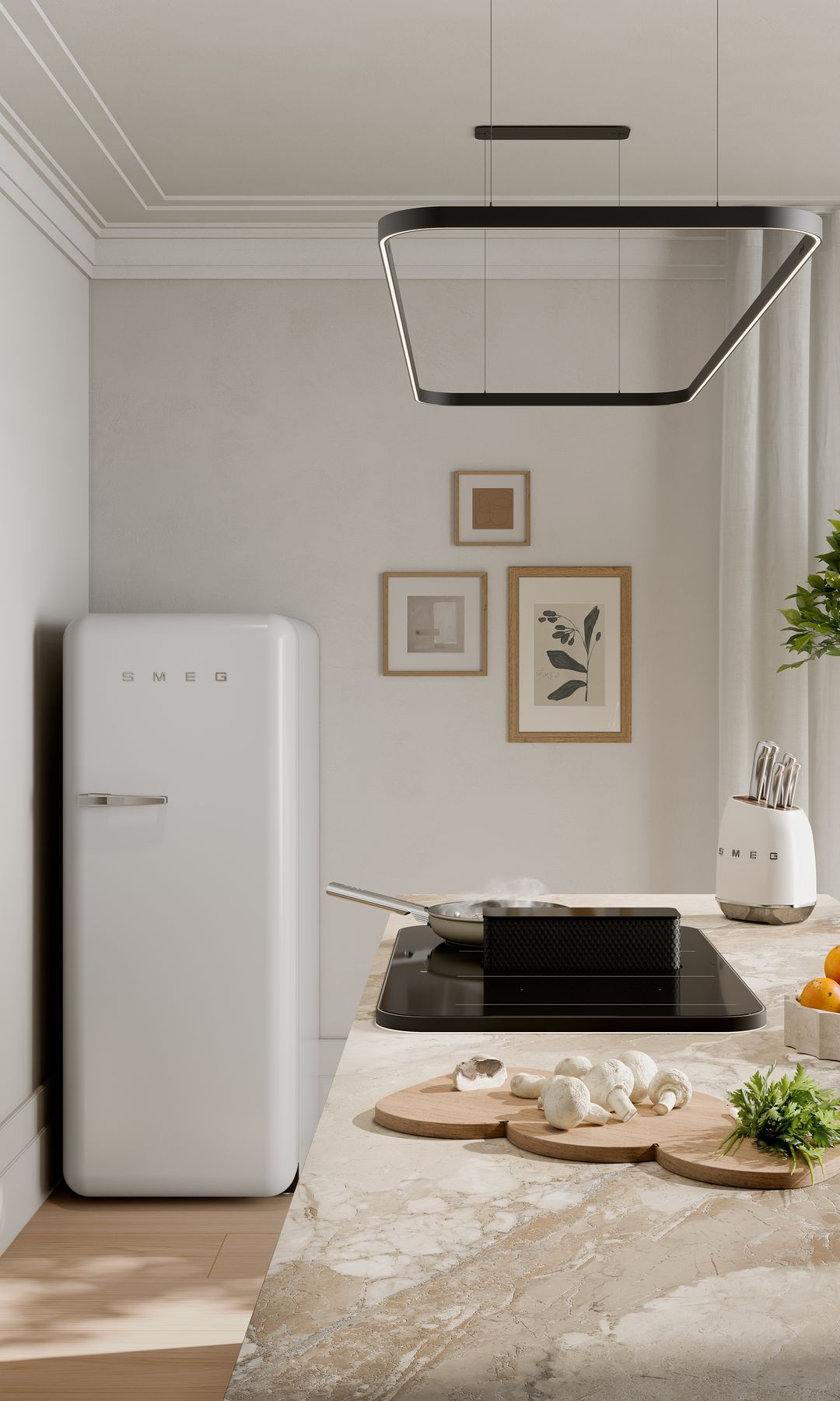 Cocina con electrodomésticos de la marca SMEG