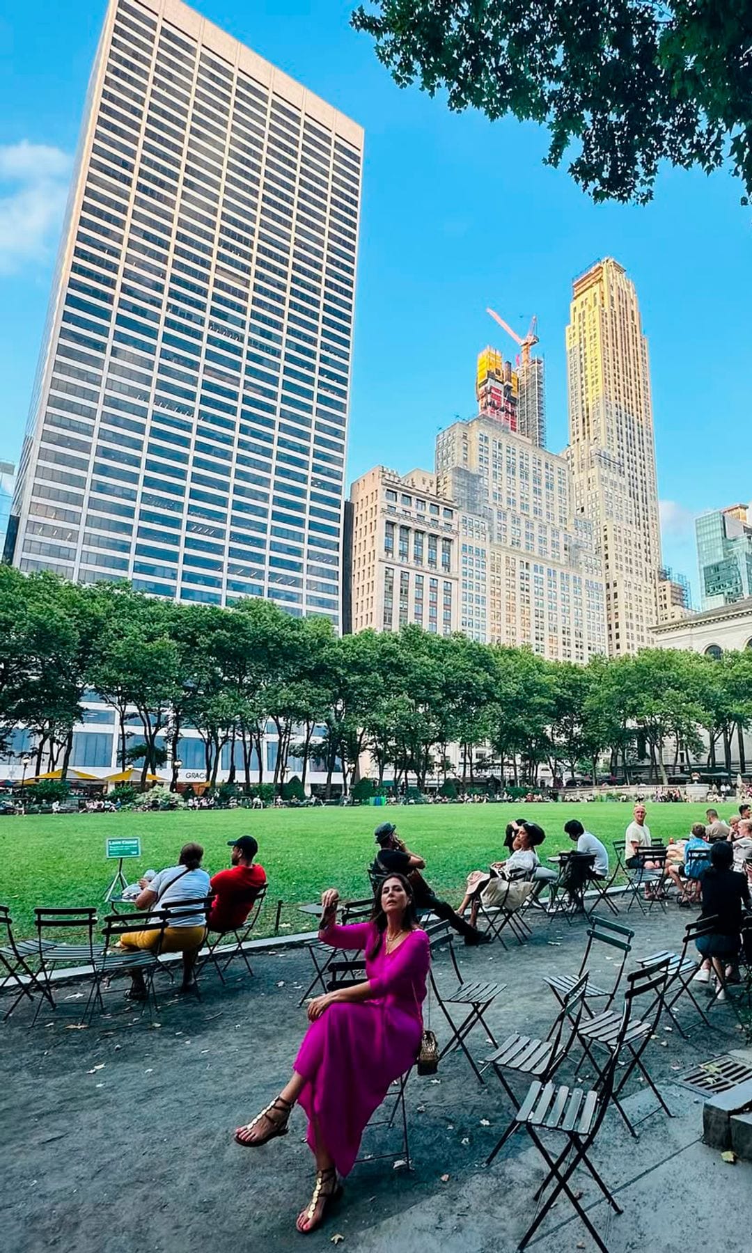 Nuria Roca alojada en Bryant Park de Nueva York