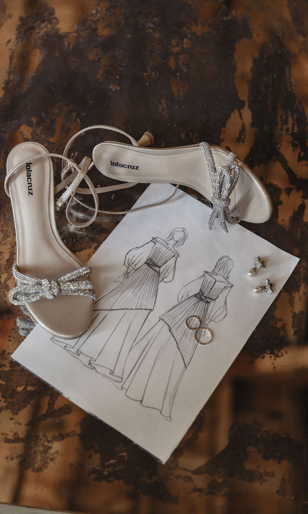 Boceto del vestido de novia de Loreto