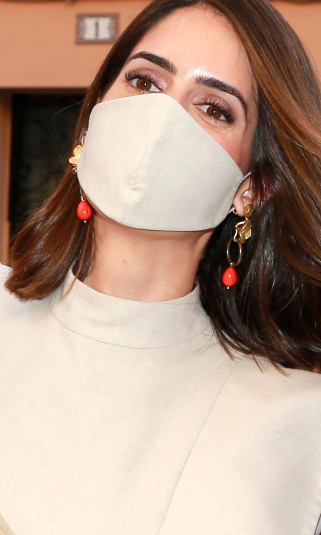 Sofía Palazuelo en el bautizo de su hija