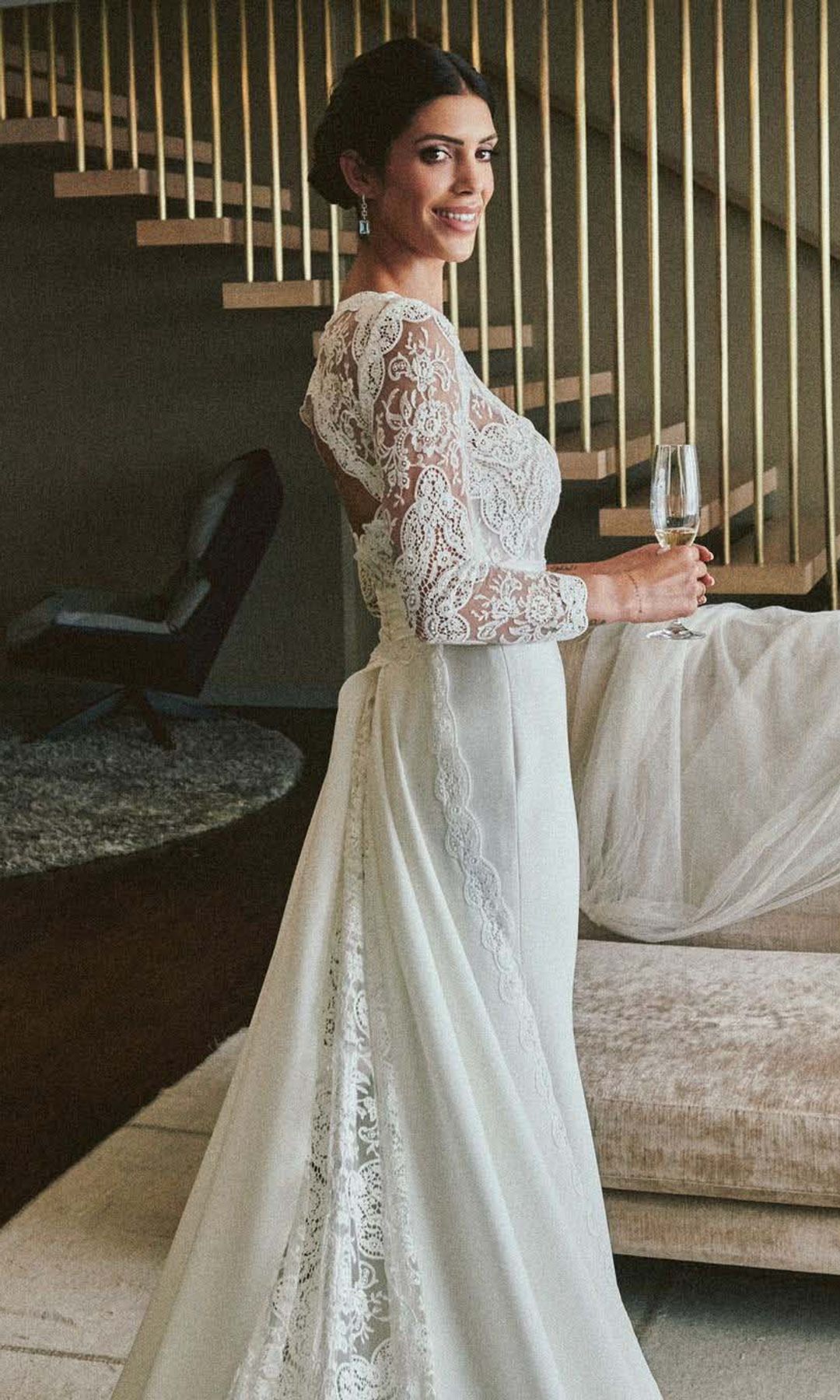 Ingrid Sanz con su primer vestido de novia 