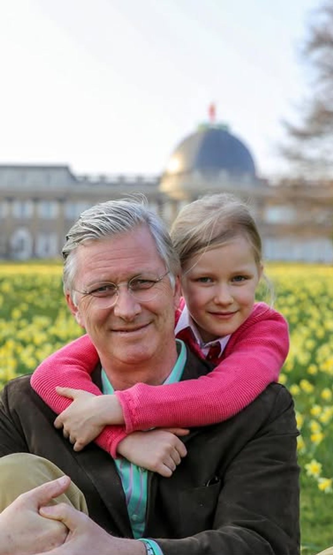 Felipe de Bélgica y su hija Eléonore en 2016