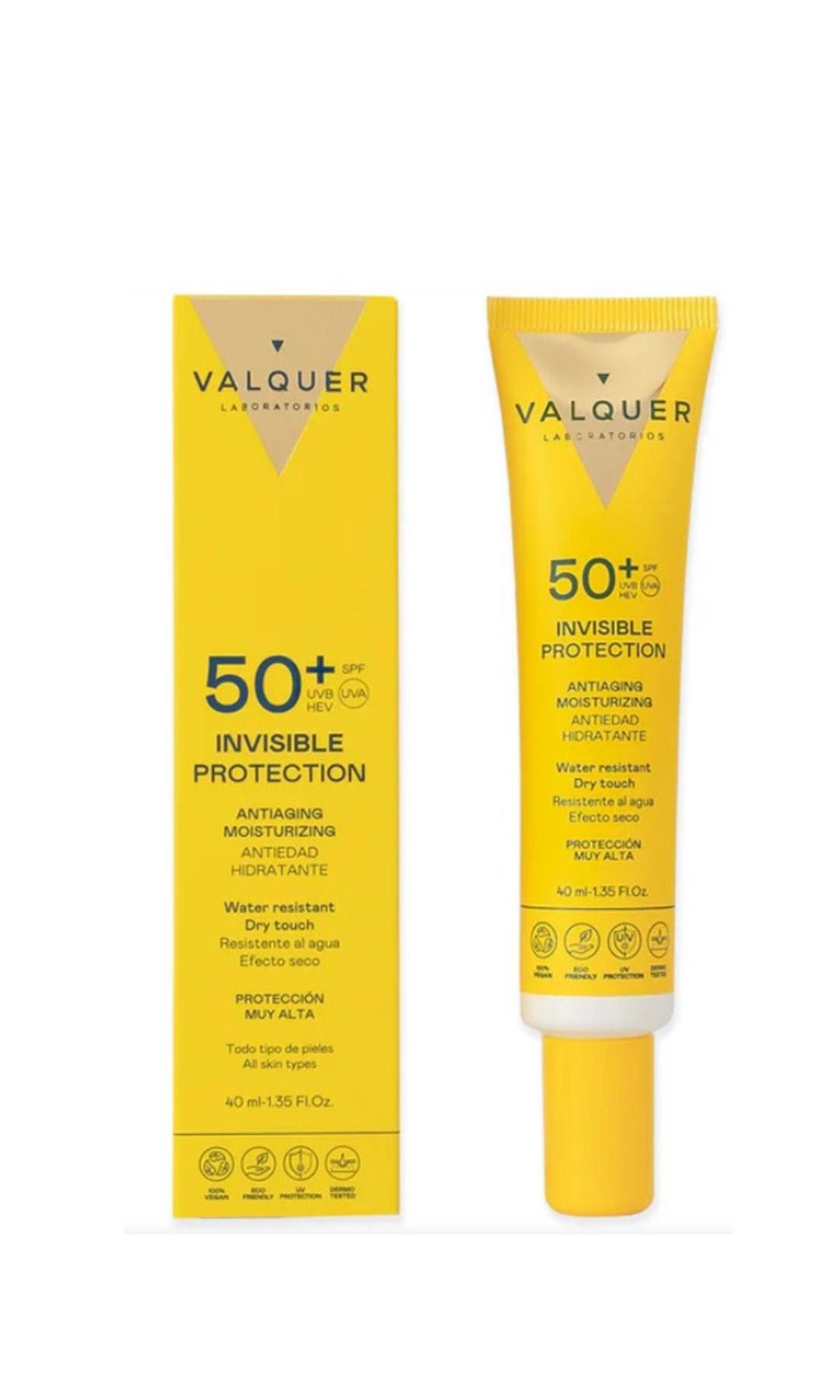 Protector Solar Facial Invisible Protection SPF50+ (24,99€), Valquer