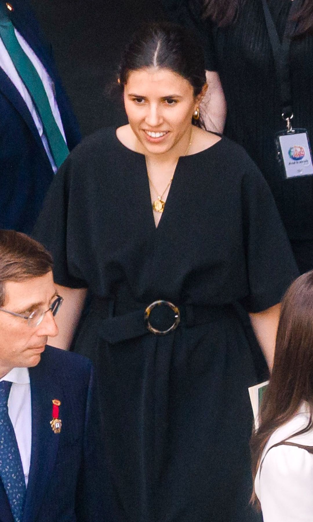 Teresa Urquijo recupera el protocolo vaticano más tradicional ante el Papa con un impecable vestido negro