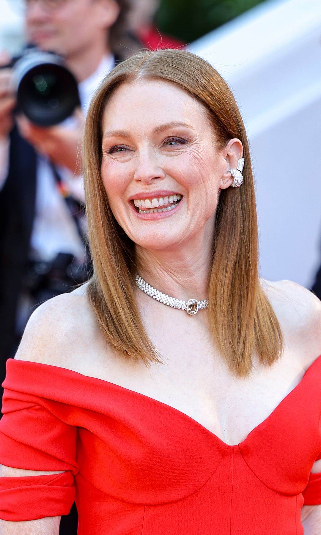 CANNES, FRANCE - MAY 17: Julianne Moore attends the "Garance" screening during the 79th annual Cannes Film Festival at Palais des Festivals on May 17, 2026 in Cannes, France