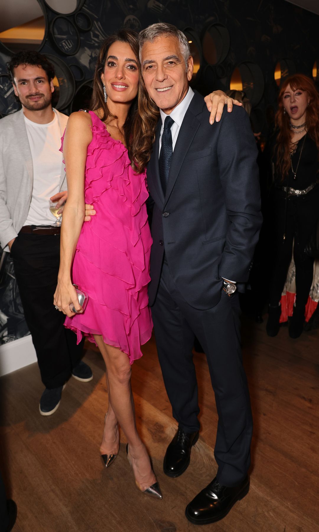 Amal Clooney y George Clooney en el 69th BFI London Film Festival