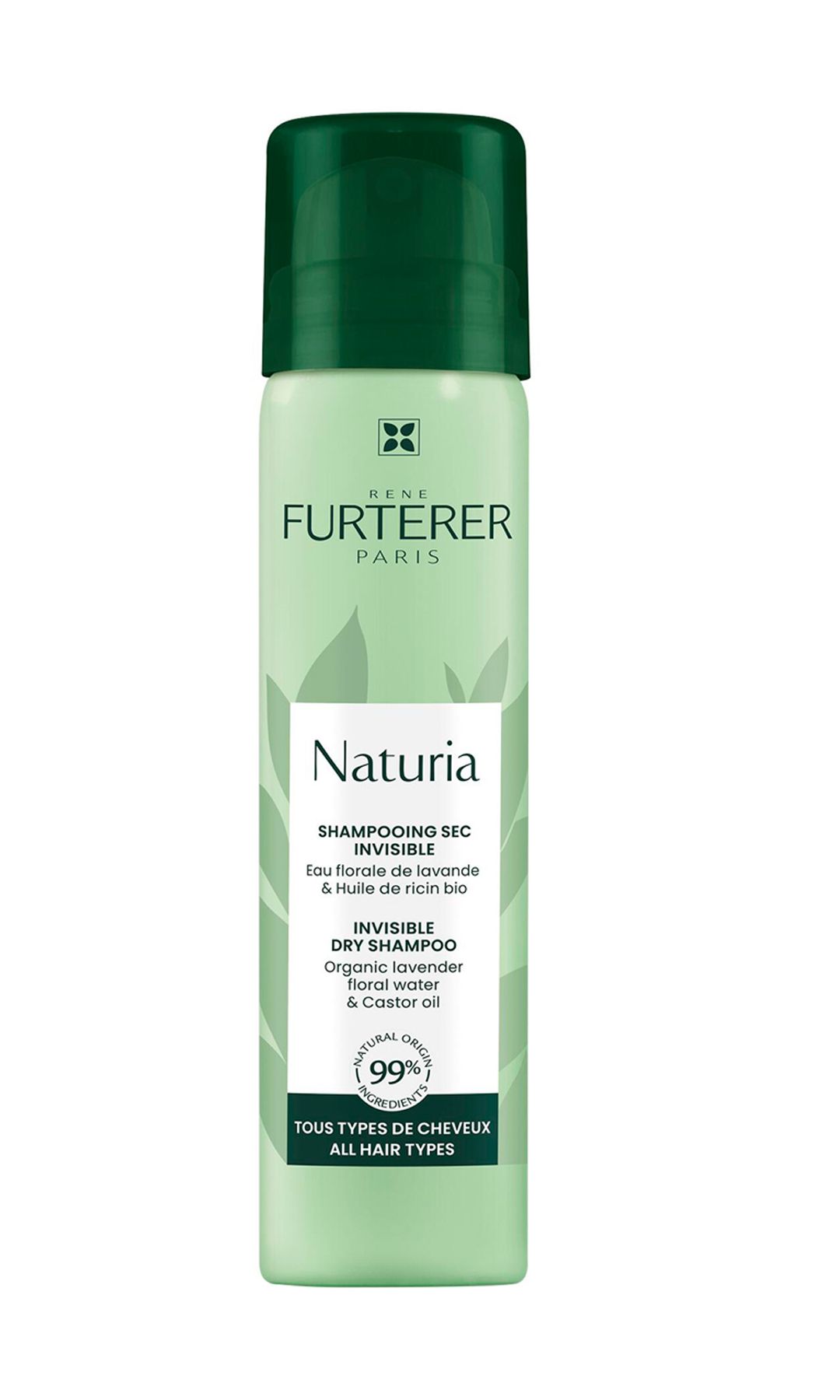Champú en seco invisible 'Naturia' (10,40 euros), de René Furterer (a la venta en El Corte Inglés)