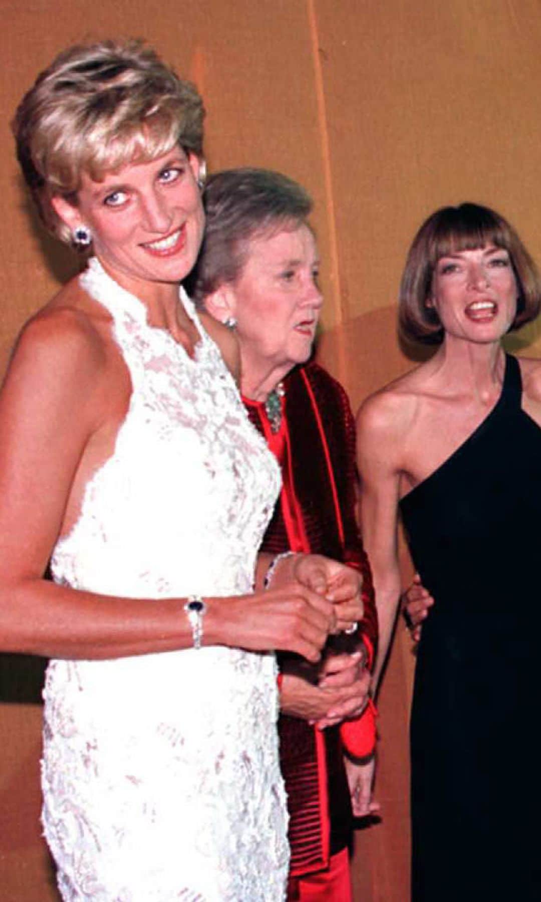 La princesa Diana de Gales junto a Anna Wintour en un evento benéfico en Washington, DC. 